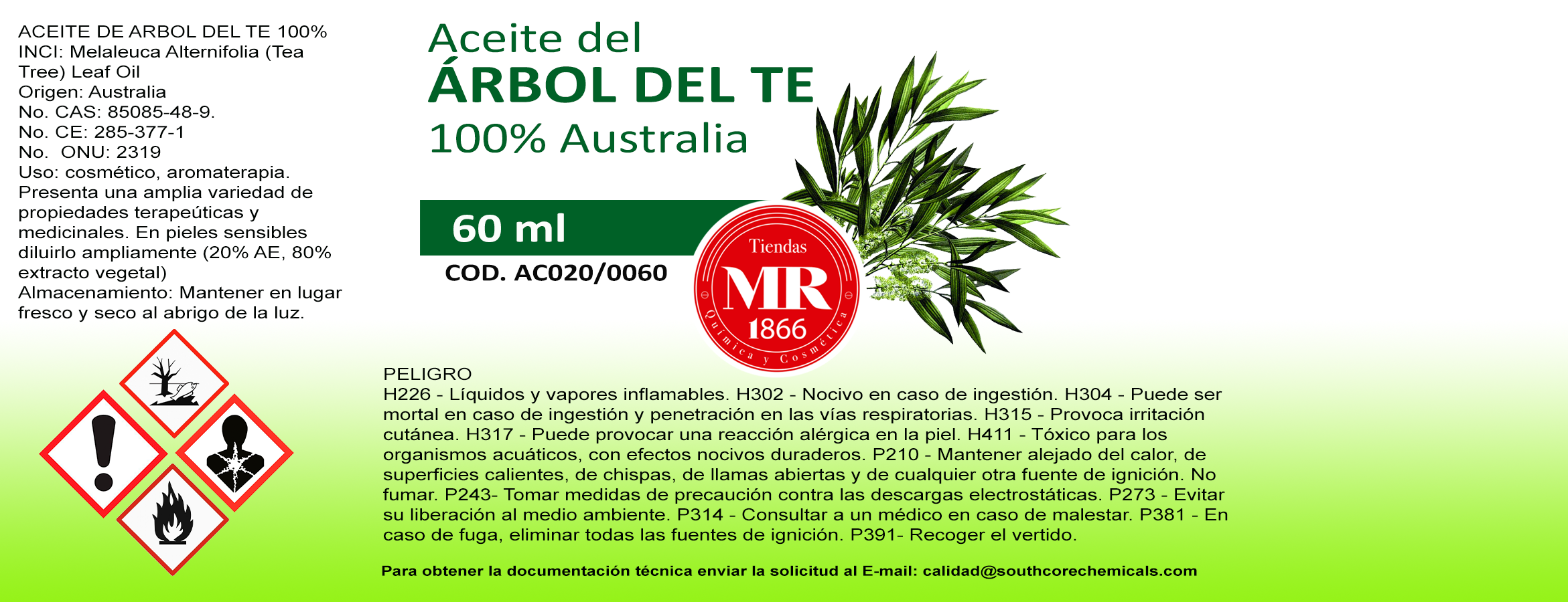 ACEITE ARBOL DE TE 60 ml