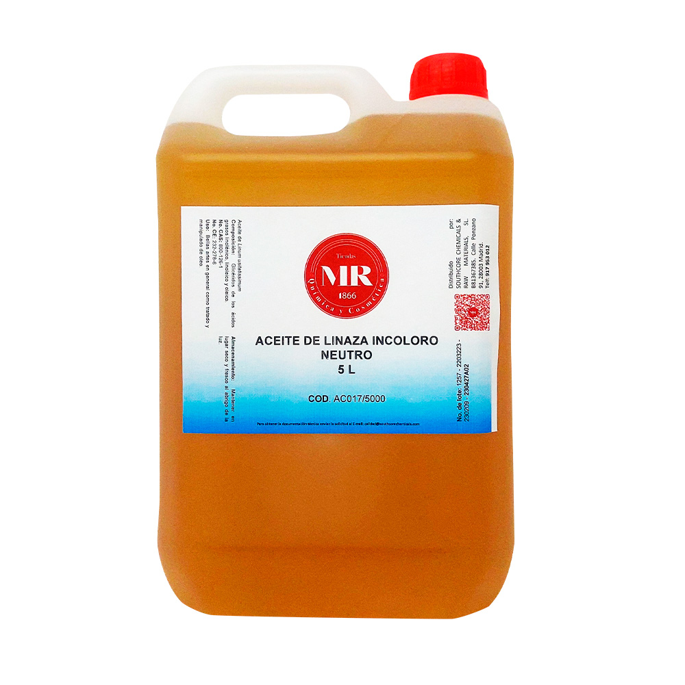 ACEITE DE LINAZA INCOLORO NEUTRO 5L