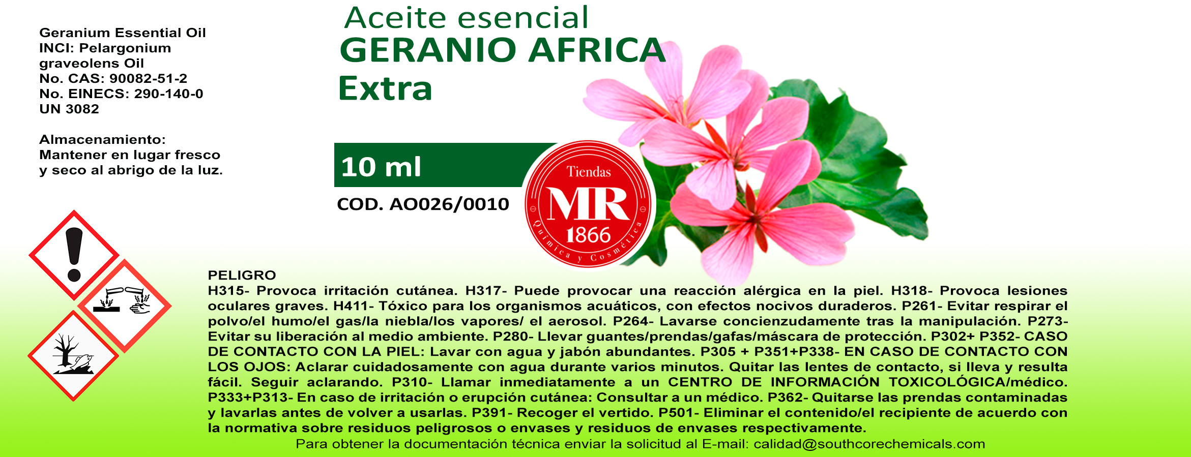ACEITE ESECIAL GERANIO africano 10 ml