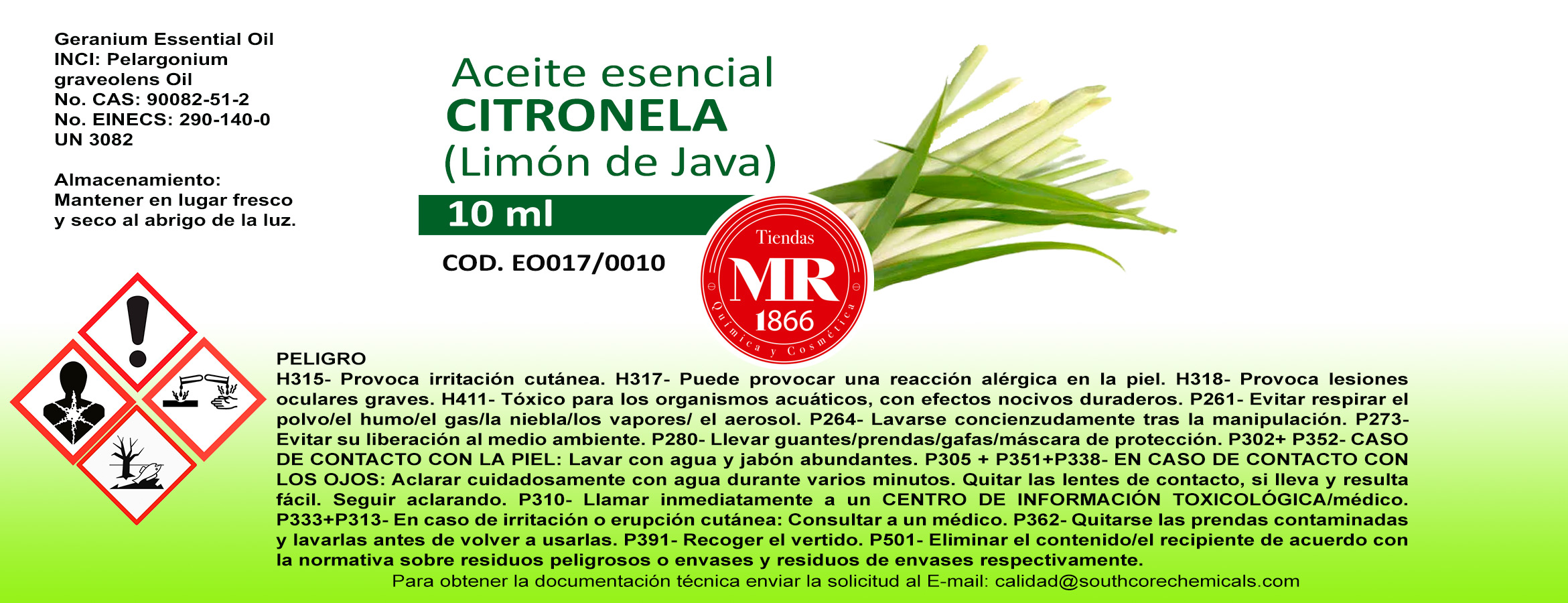 ACEITE ESENCIAL DE CITRONELA 10 ml