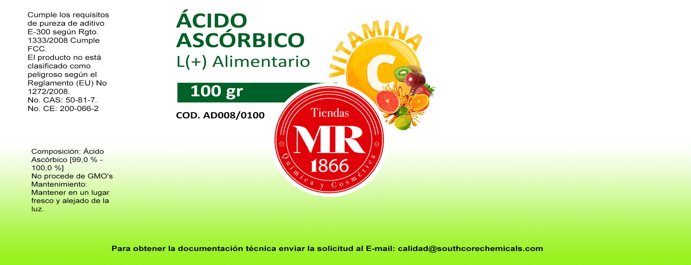 ACIDO ASCORBICO 100 gr