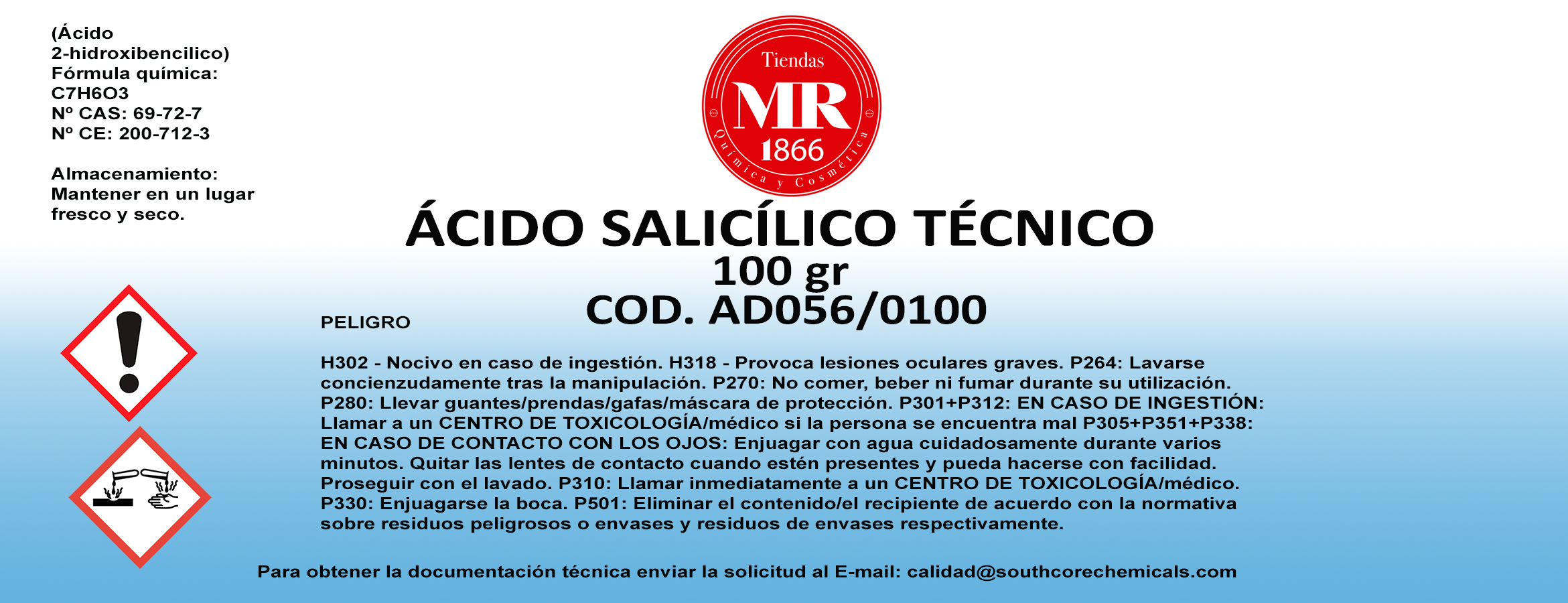 ACIDO SALIILICO TECNICO 100 gr