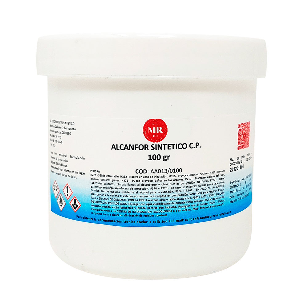 ALCANFOR SINTETICO CP 100gr