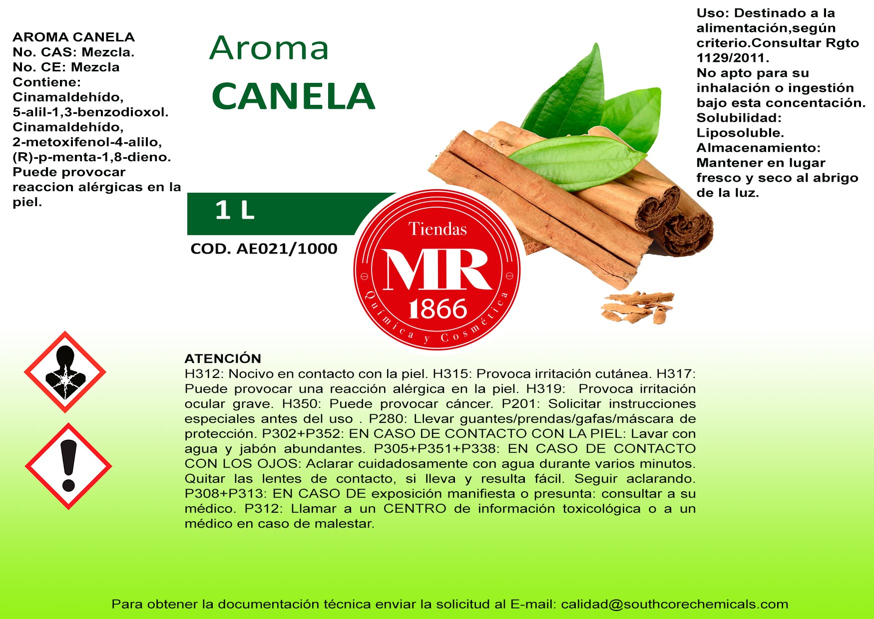 AROMA CANELA 1L