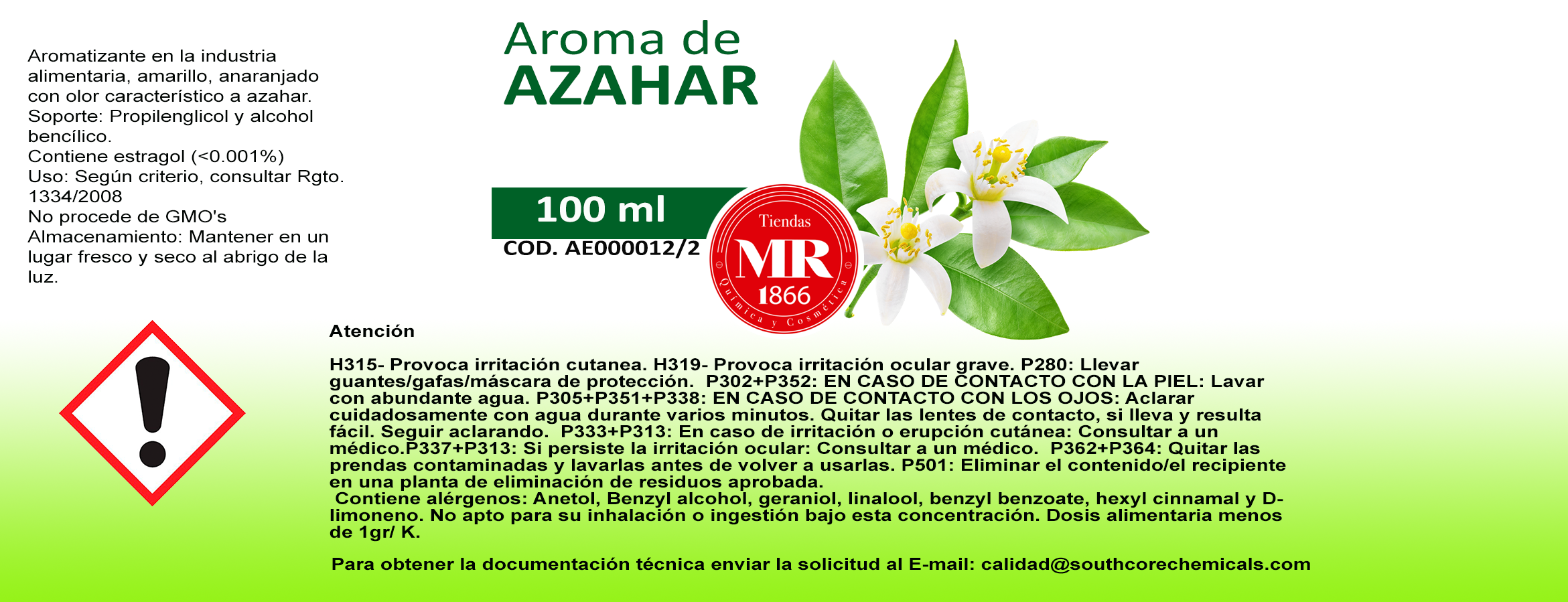 AROMA DE AZAHAR 100 ml