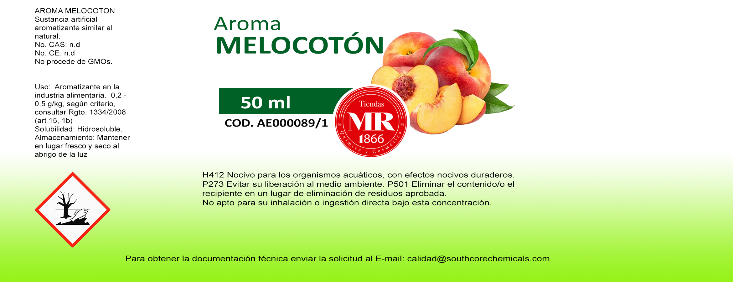 AROMA DE MELOCOTON 50 ml