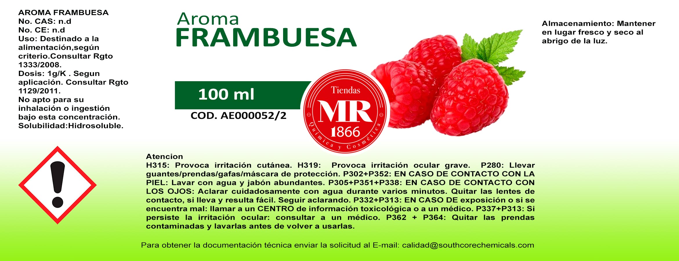 AROMA FRAMBUESA 100 ml