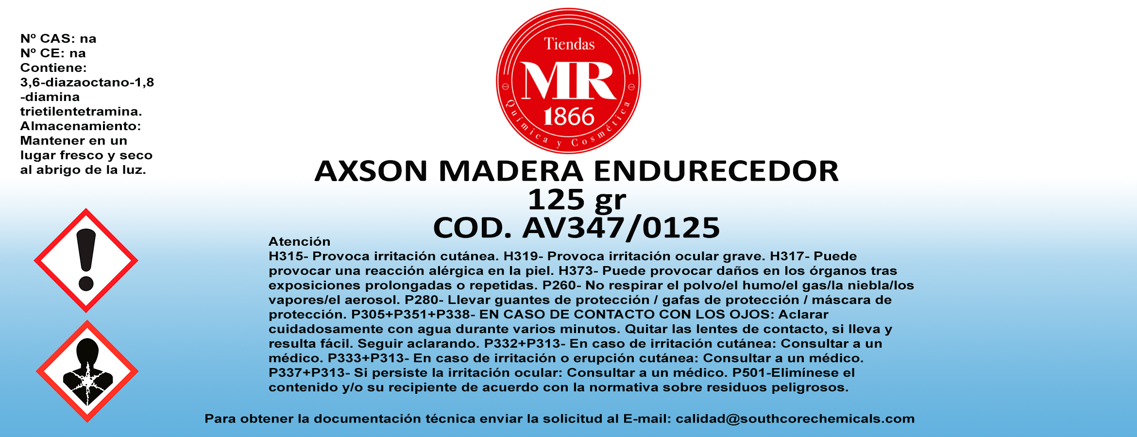 AXSON MADERA ENDURECEDOR 125 gr