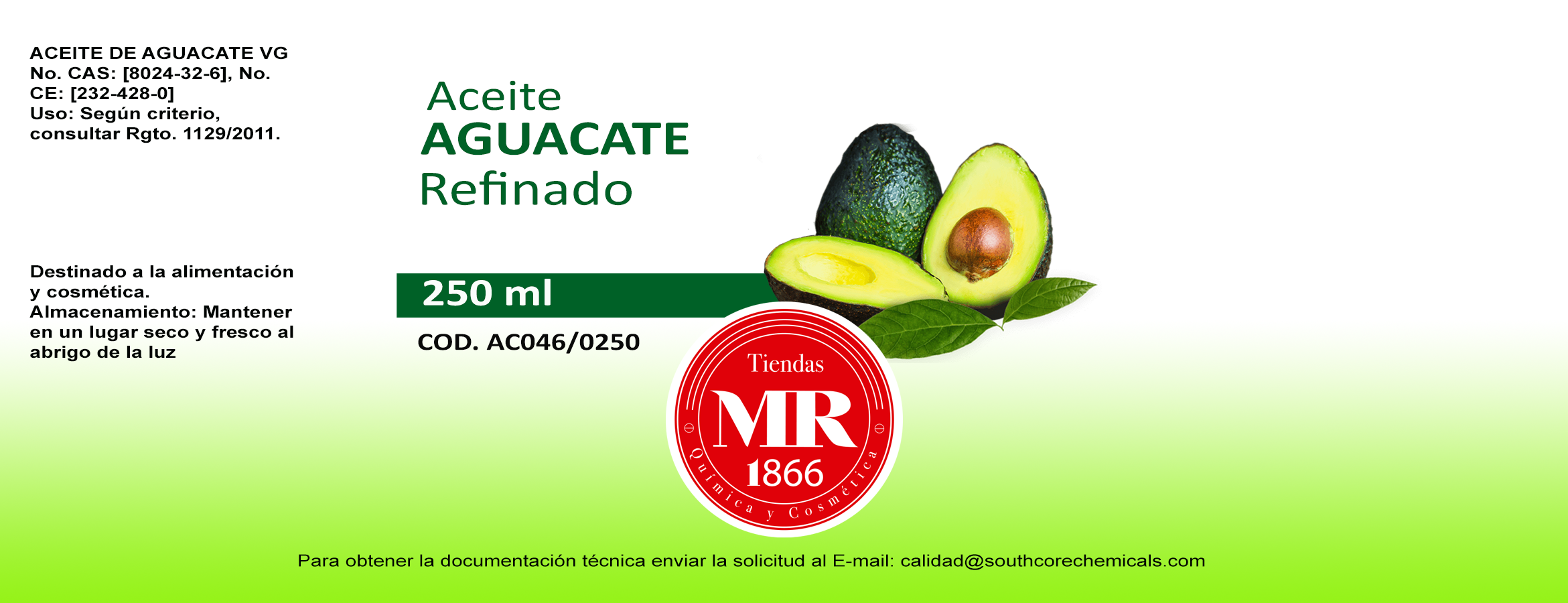 Aceite Aguacate 250 ml