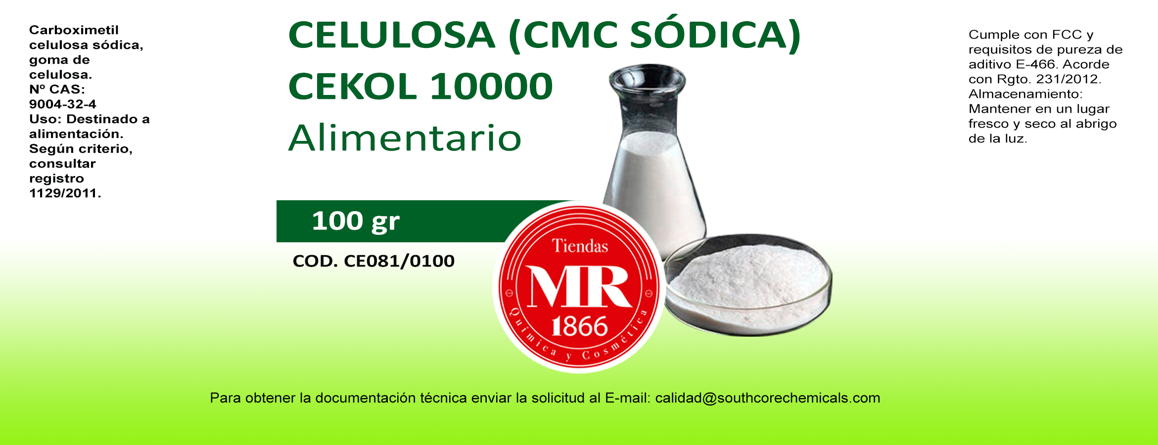 CELULOSA CEKOL 100 gr