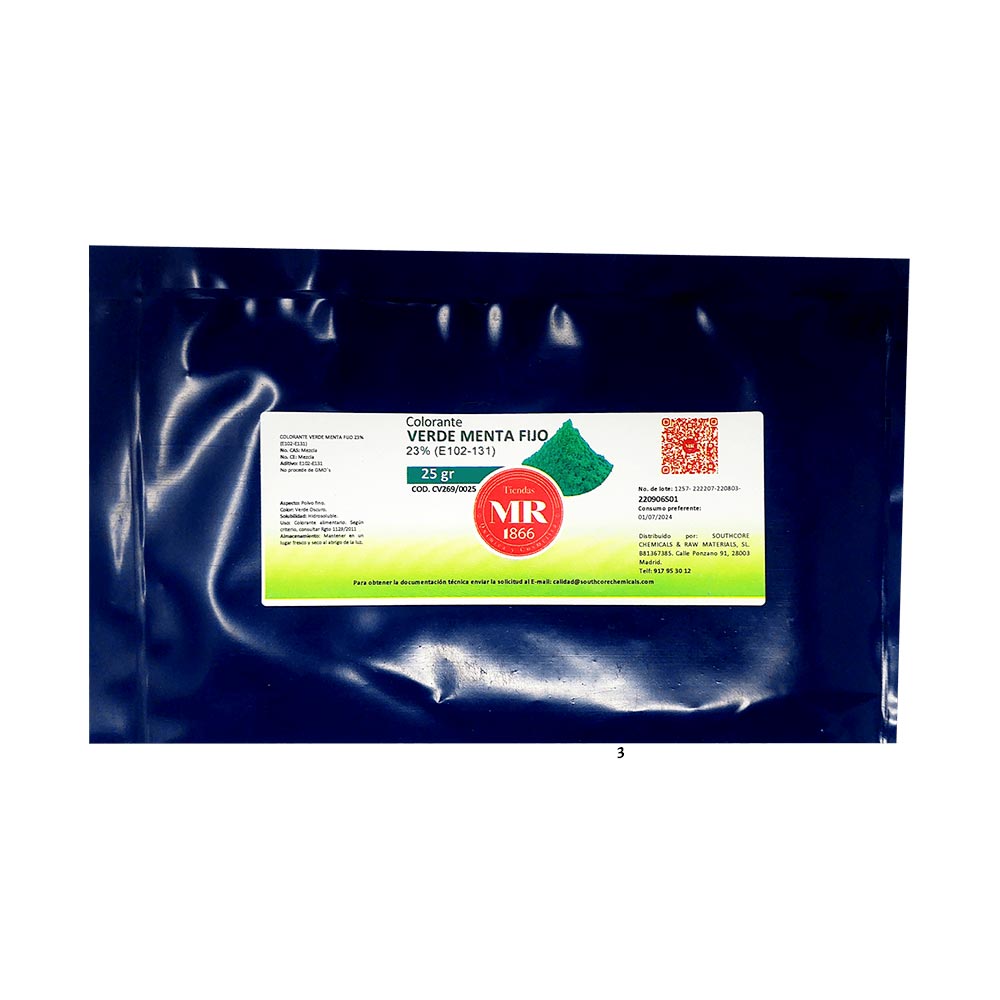 COLORANTE VERDE MENTA 25 gr
