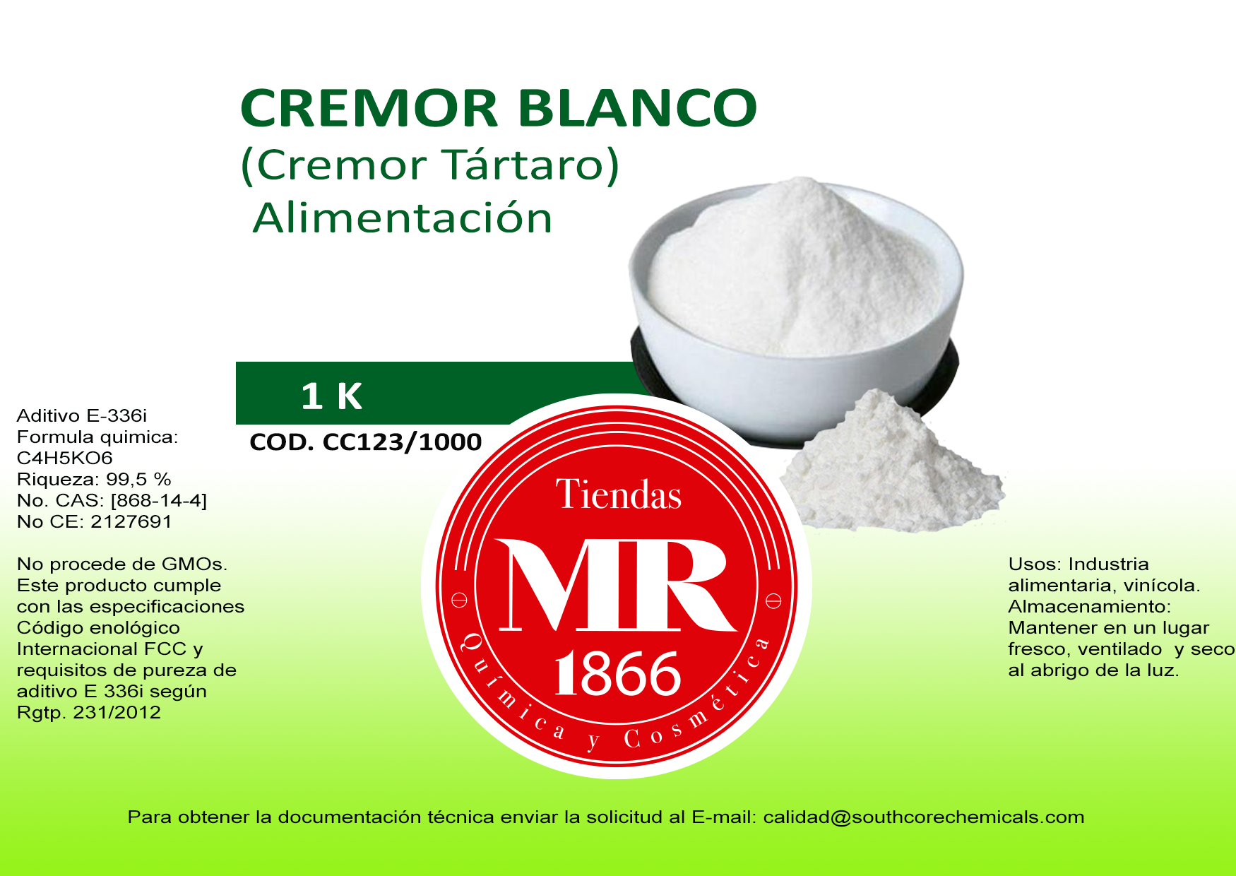 CREMOR BLANCO 1 K