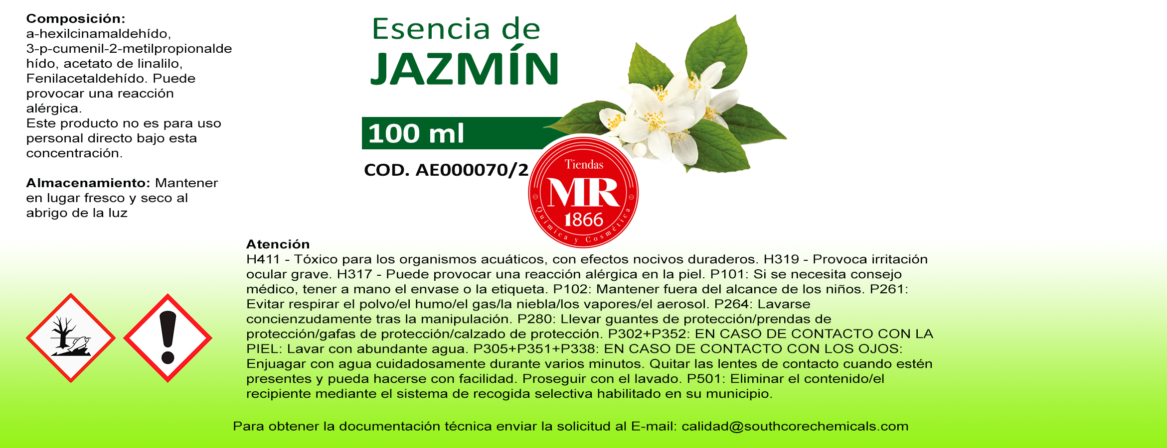 ESENCIA DE JAZMIN 100 ml