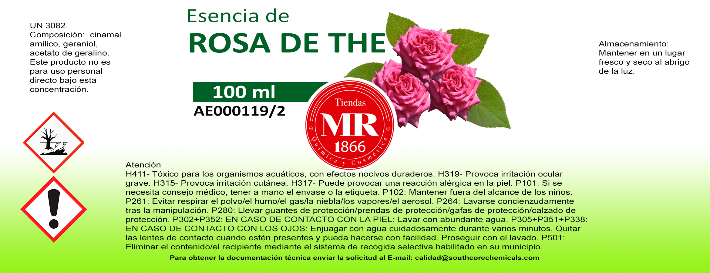 ESENCIA DE ROSA DE THE 100 ml N