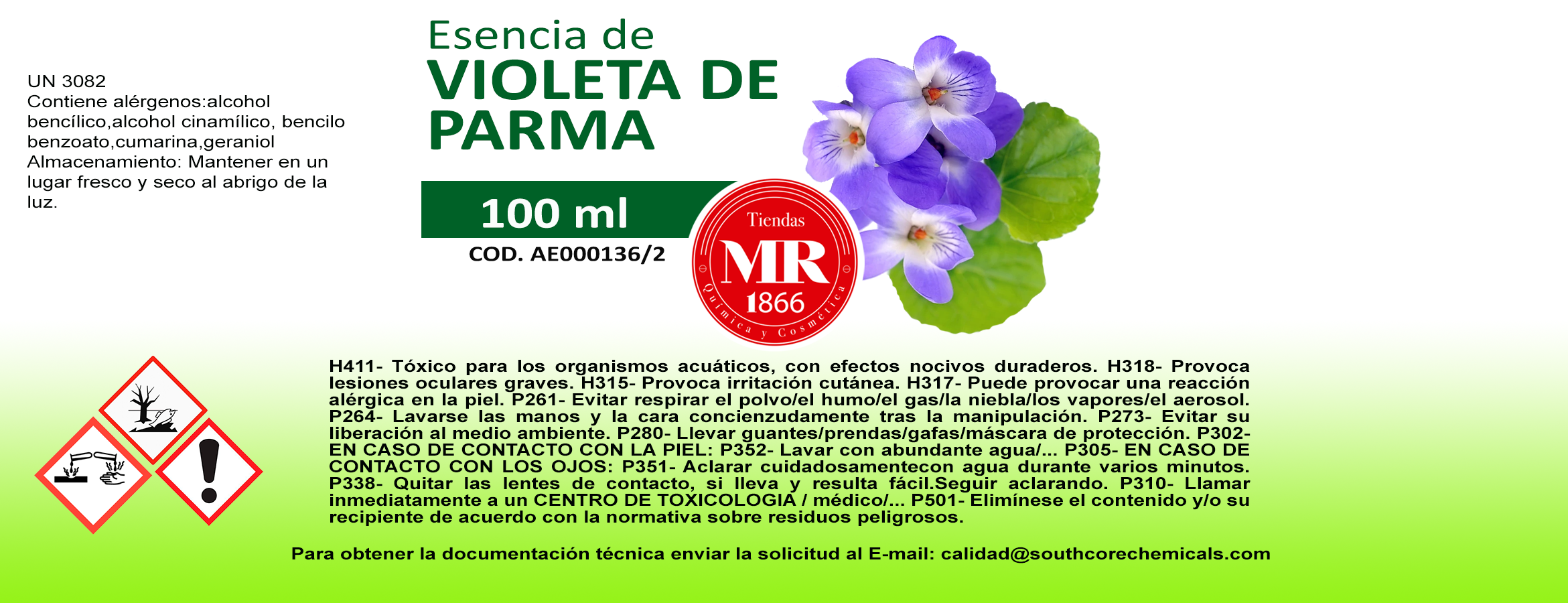ESENCIA VIOLETA DE PARMA 100 ml