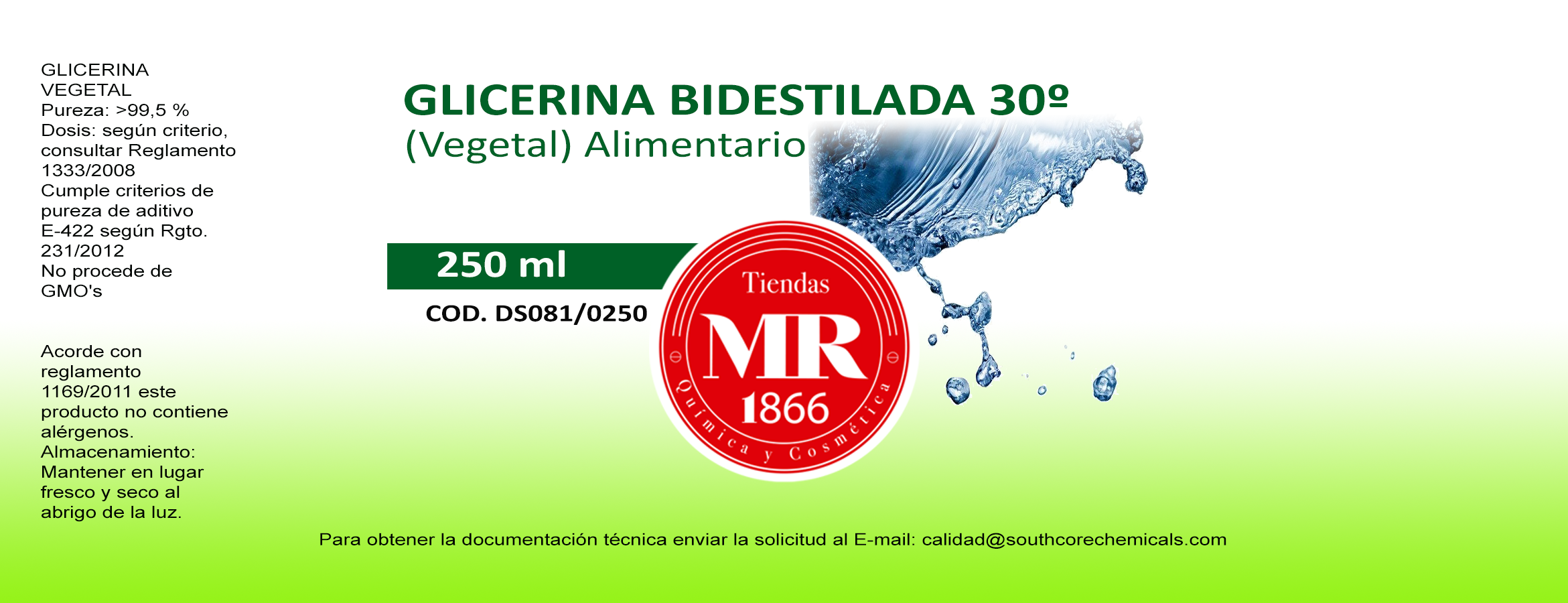 GLICERINA BIDESTILADA 250 ml