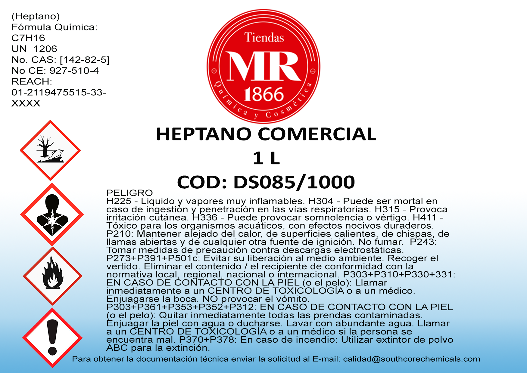 HEPTANO COMERCIAL 1 L