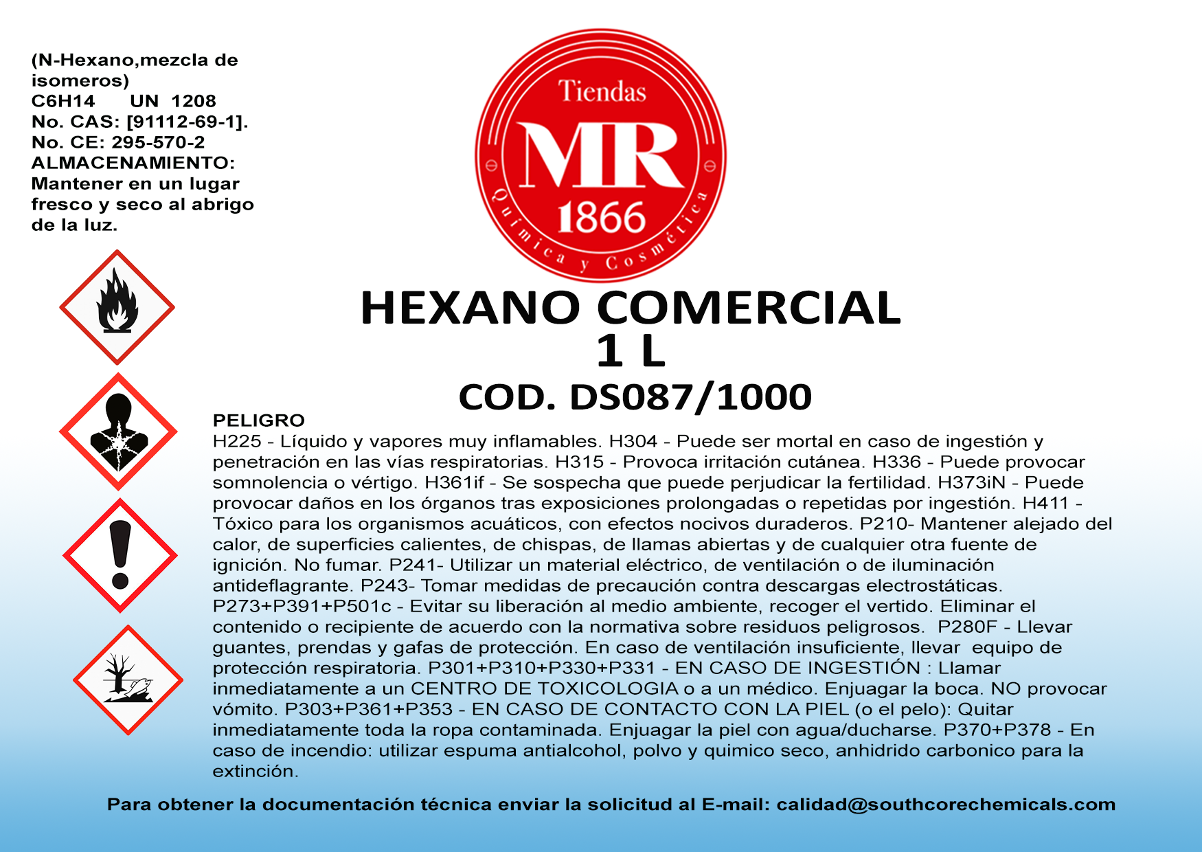 HEXANO COMERCIAL 1 L