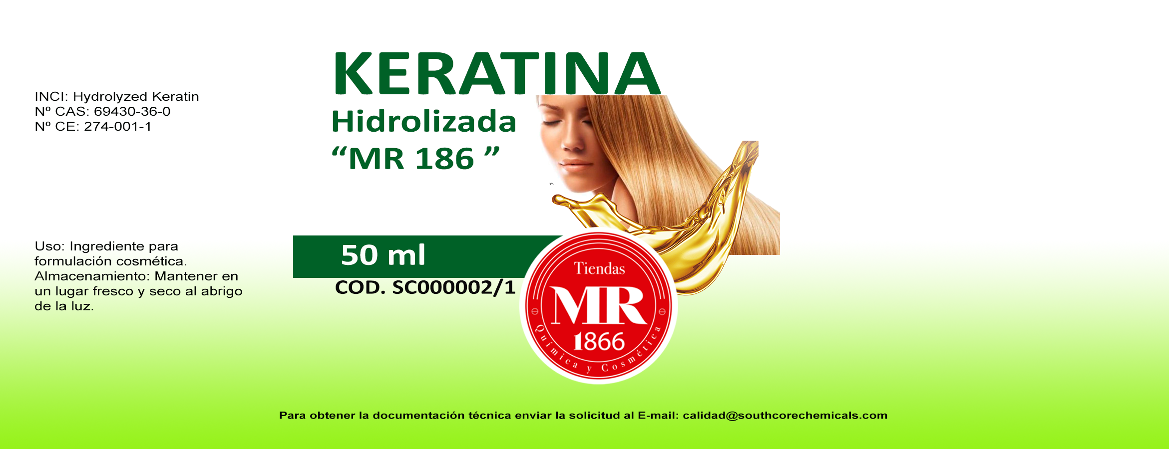 KERATINA HIDROLIZADA 50 ml