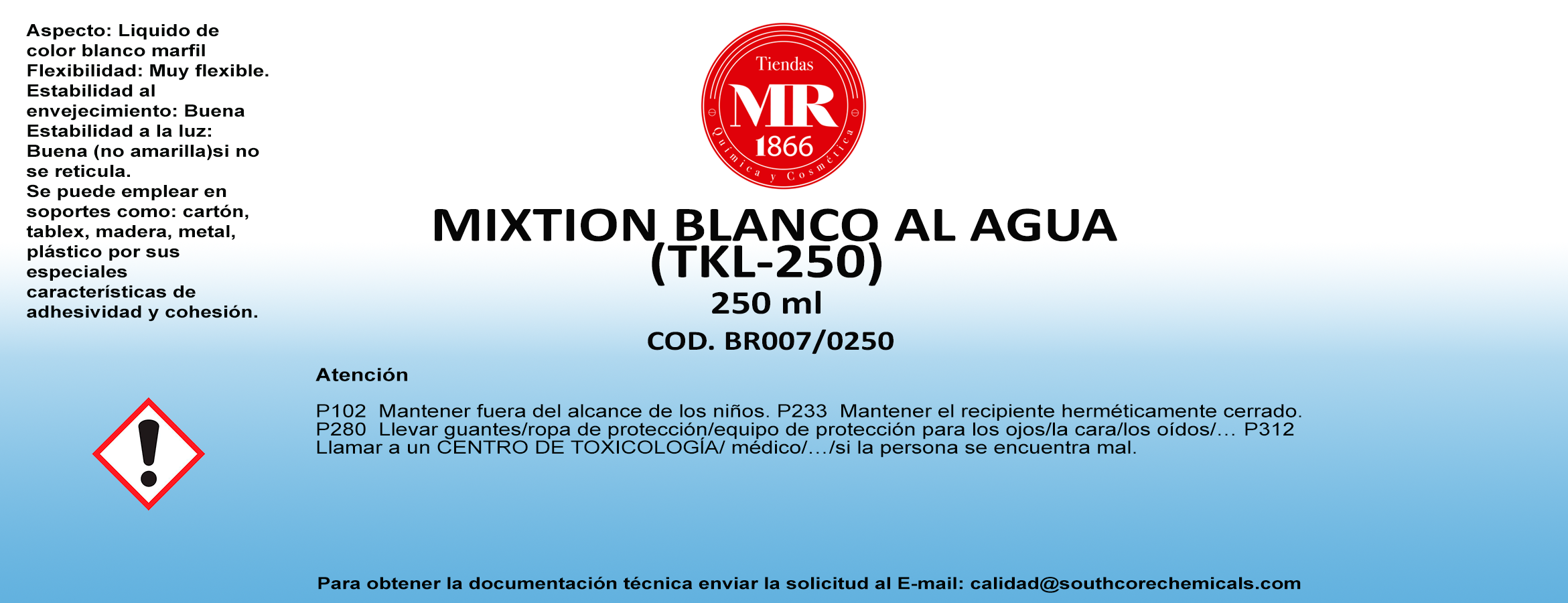 MIXTION BLANCO AL AGUA 250 ml