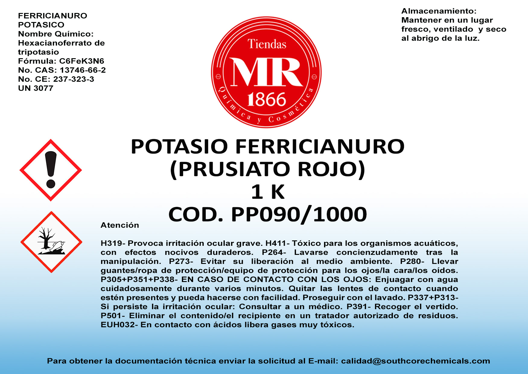 POTASIO FERRICIANURO 1K