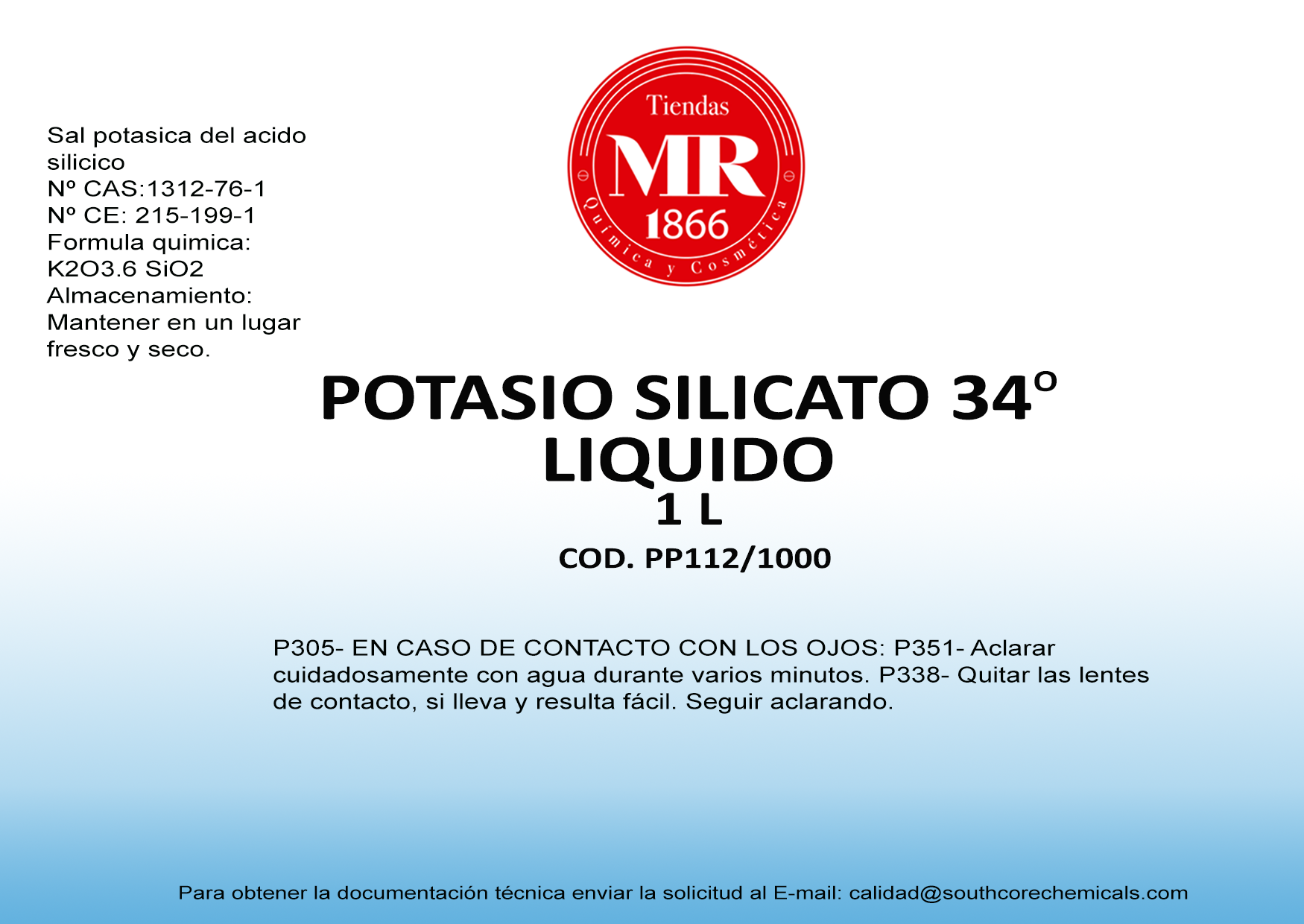 POTASIO SILICATO 34 LIQUIDO 1 L