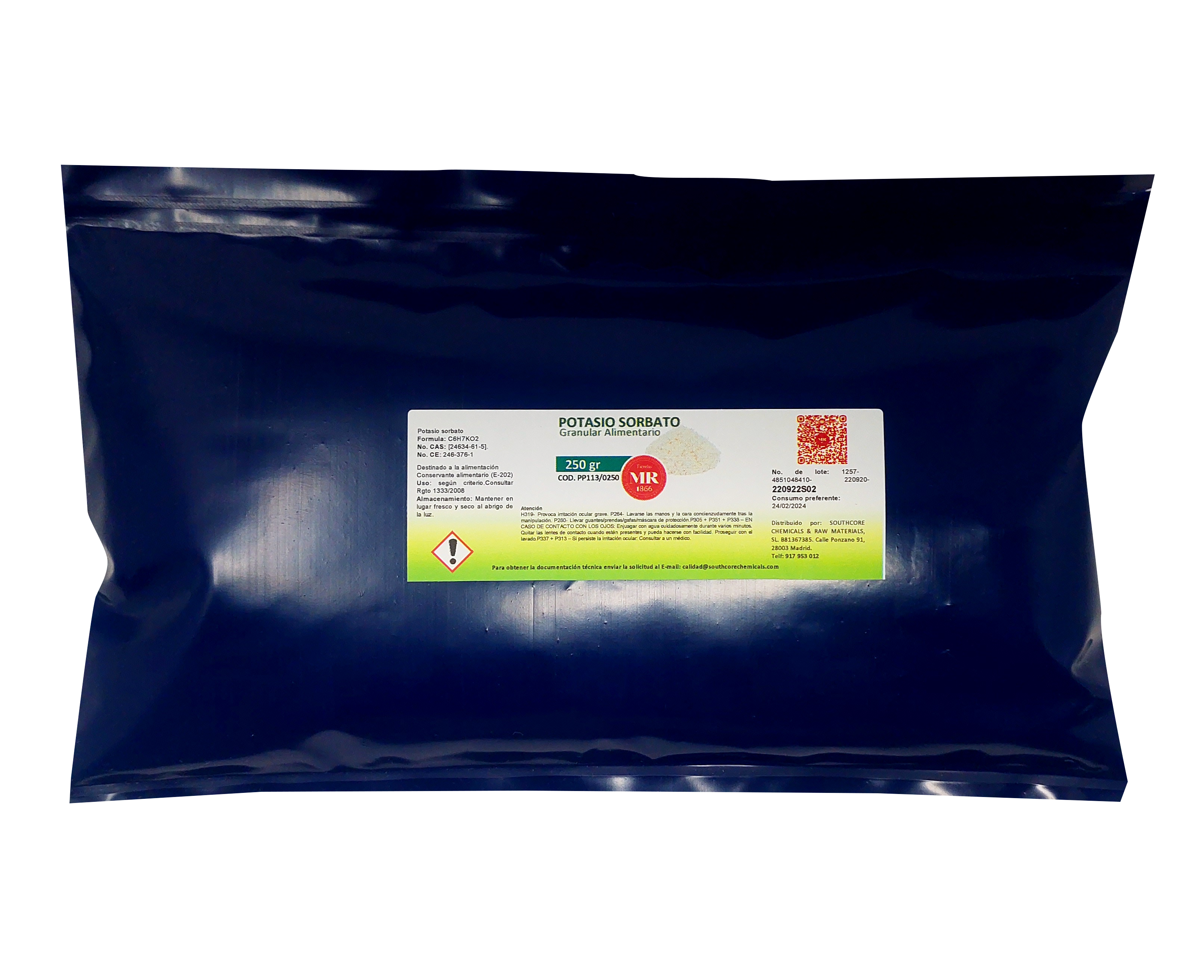 POTASIO SORBATO GRANULAR 250 gr