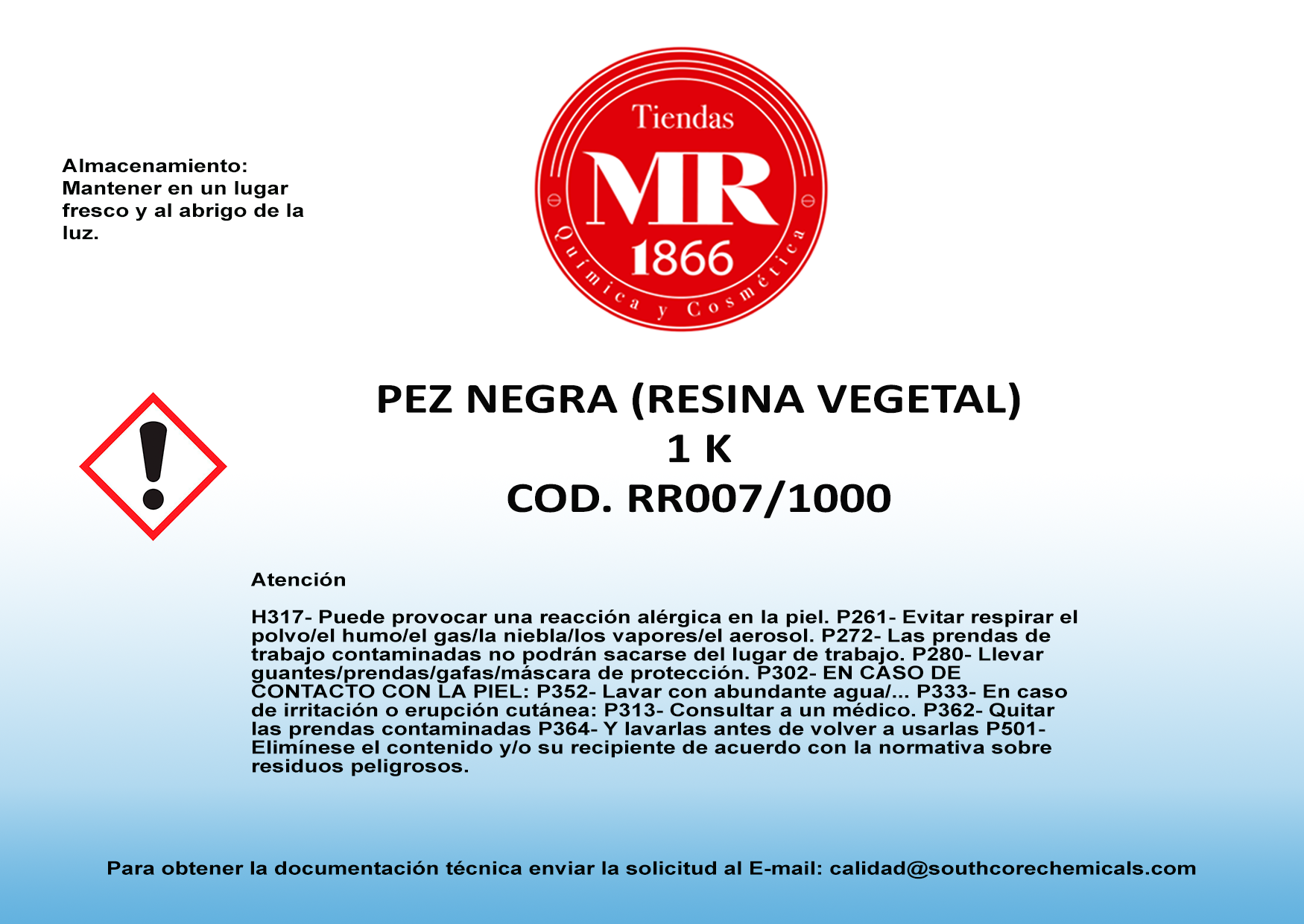 PZ NEGRA (RESINA VEGETAL) 1 K