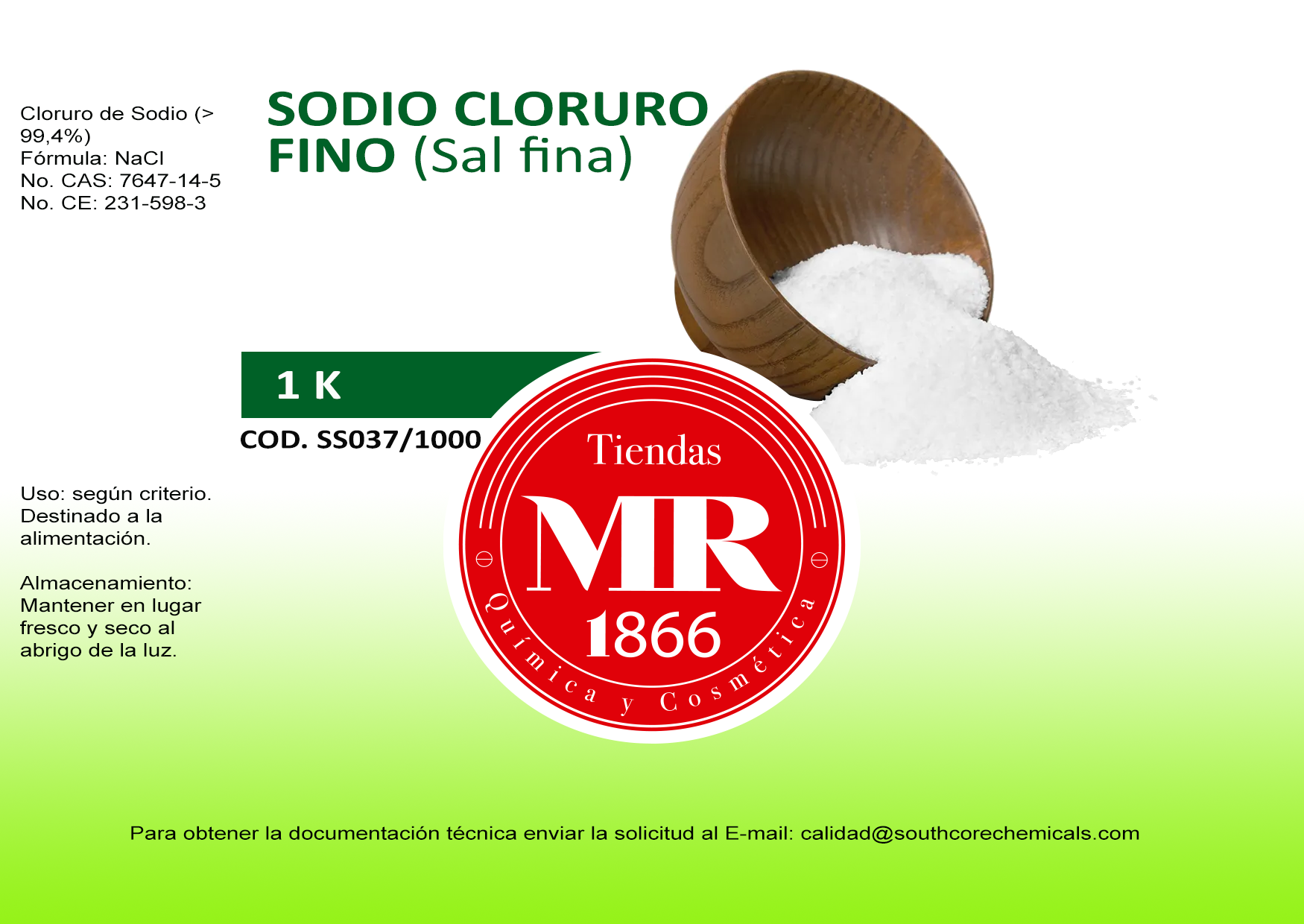 SODIO CLORURO FINO 1 K