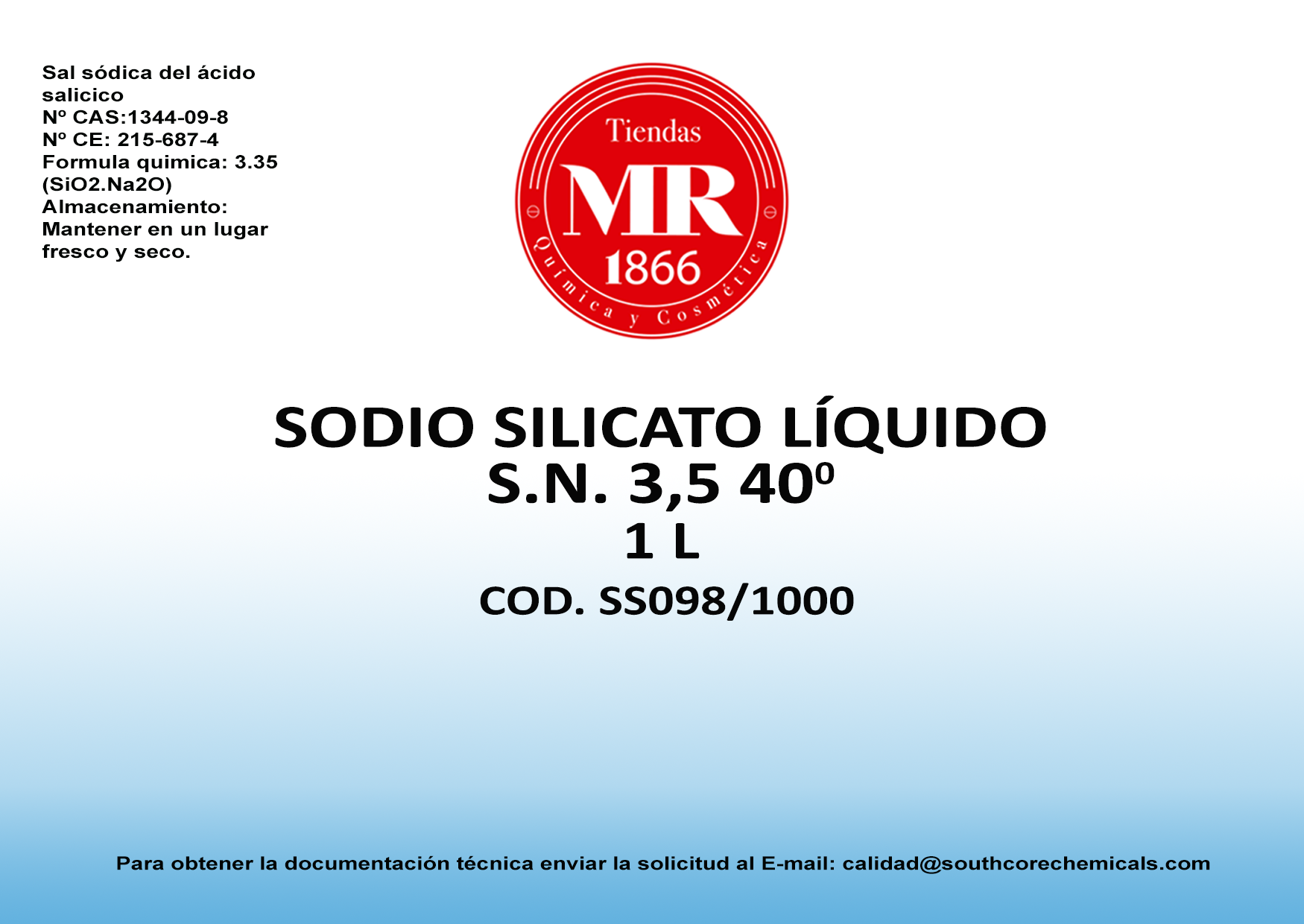 SODIO SILICATO LIQUIDO 1 L