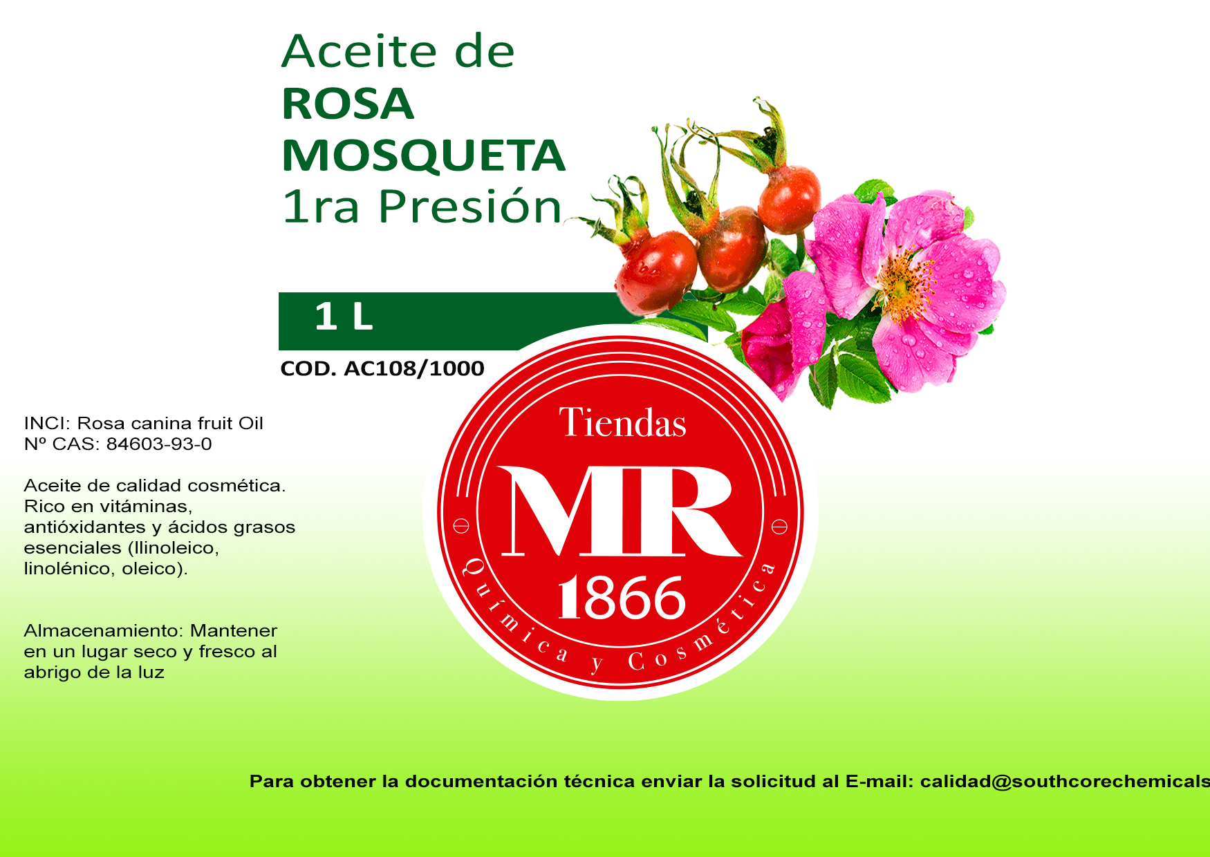 ACEITE DE ROSA MOSQUETA 1 L