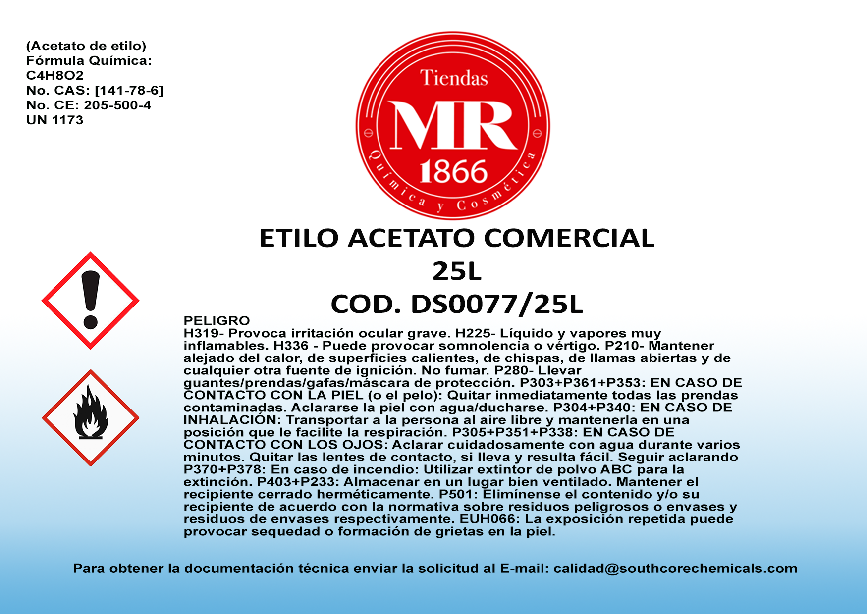 ETILO ACETATO COMERCIAL 25 L