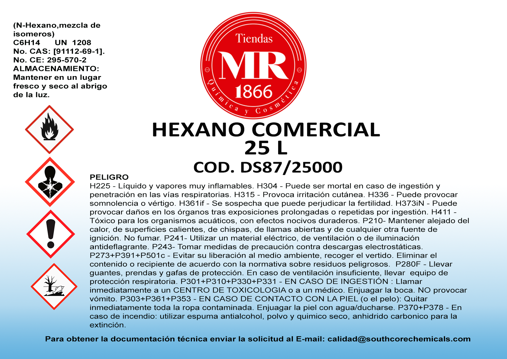 HEXANO COMERCIAL 25 L