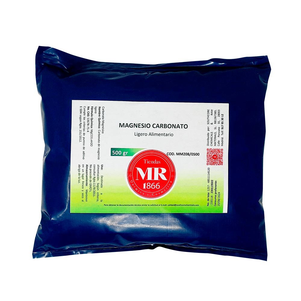 MAGNESIO CARBONATO LIGERO ALIM 500gr