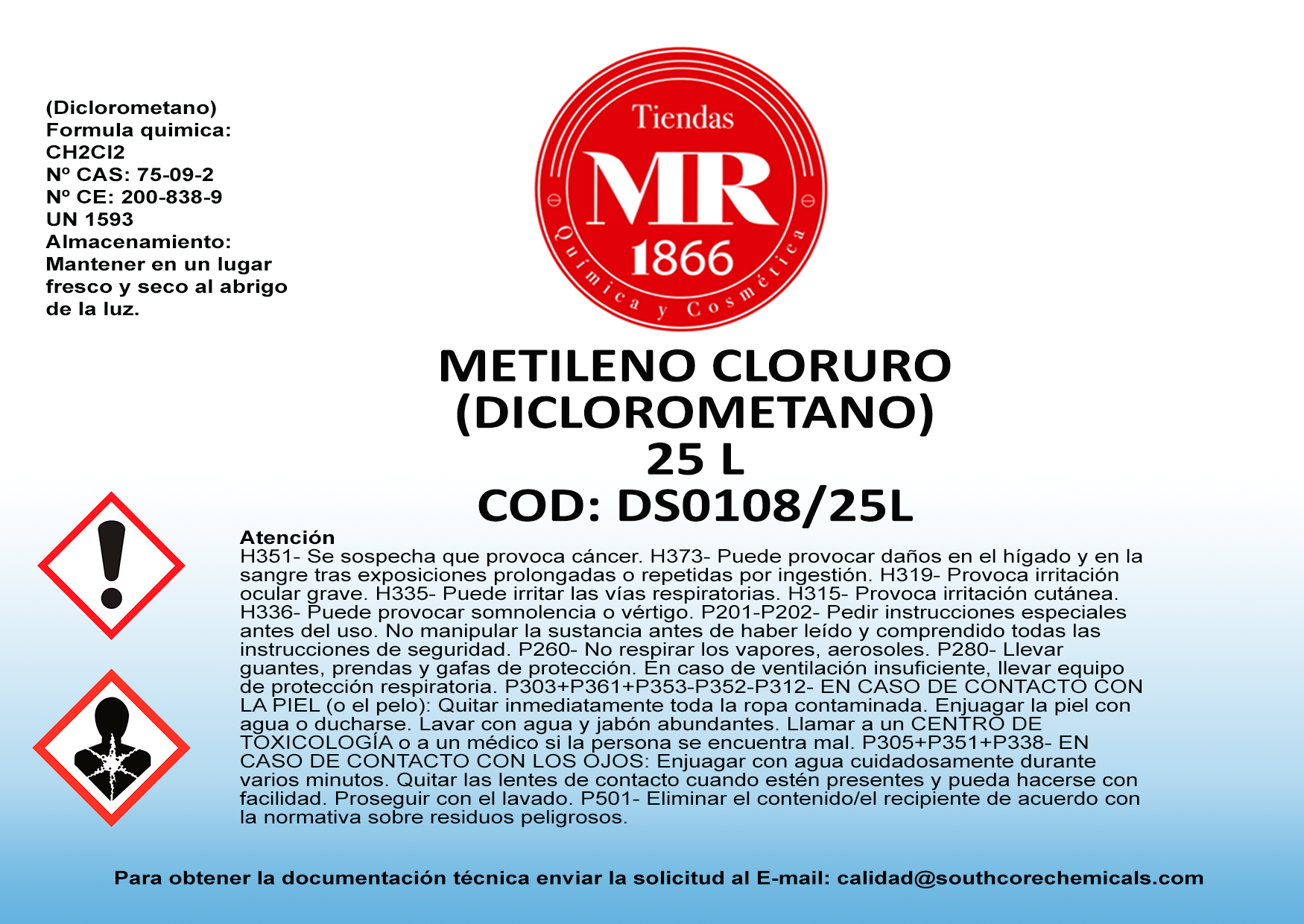 METILENO CLORURO 25 L