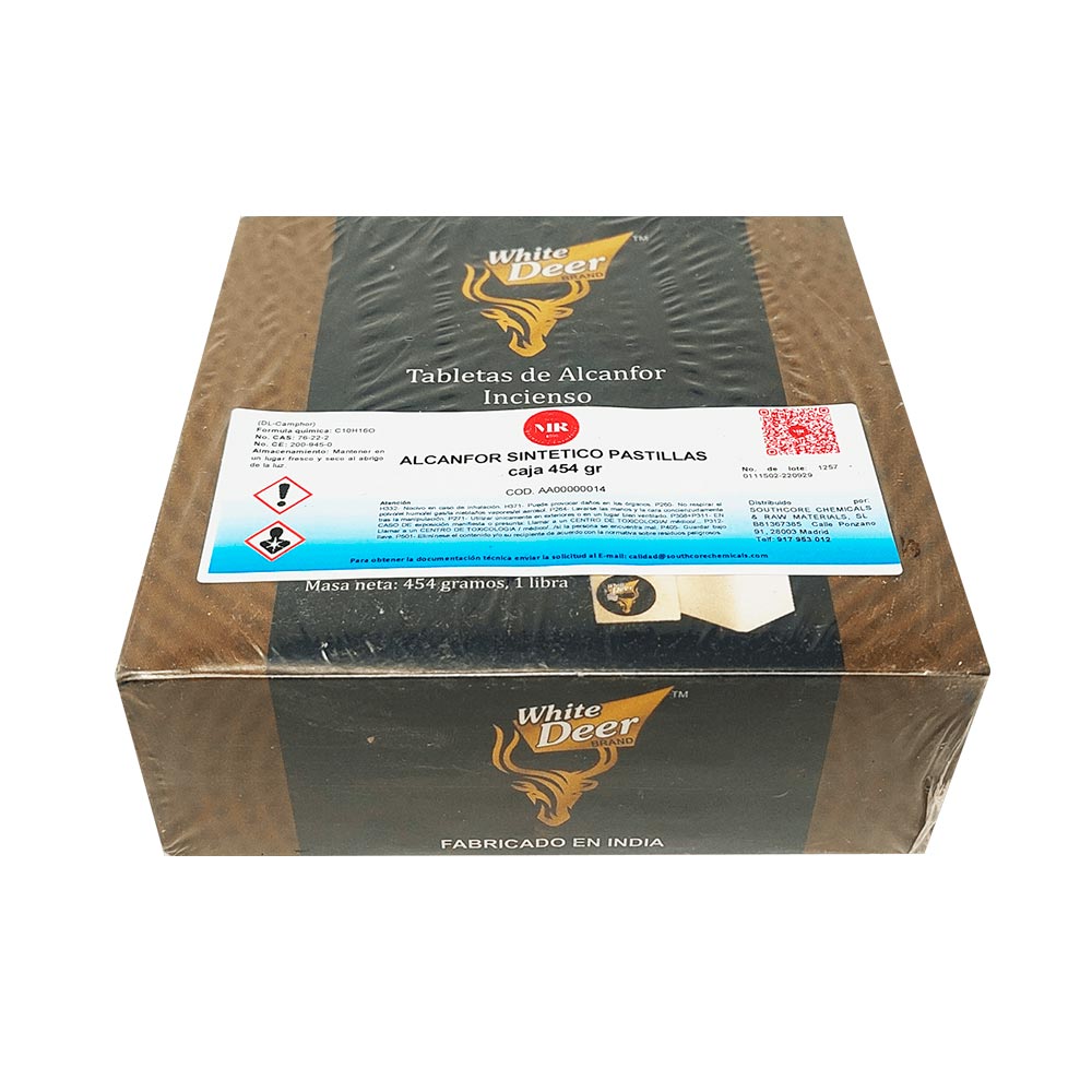 ALCANFOR SINTETICO PASTILLAS 454 gr