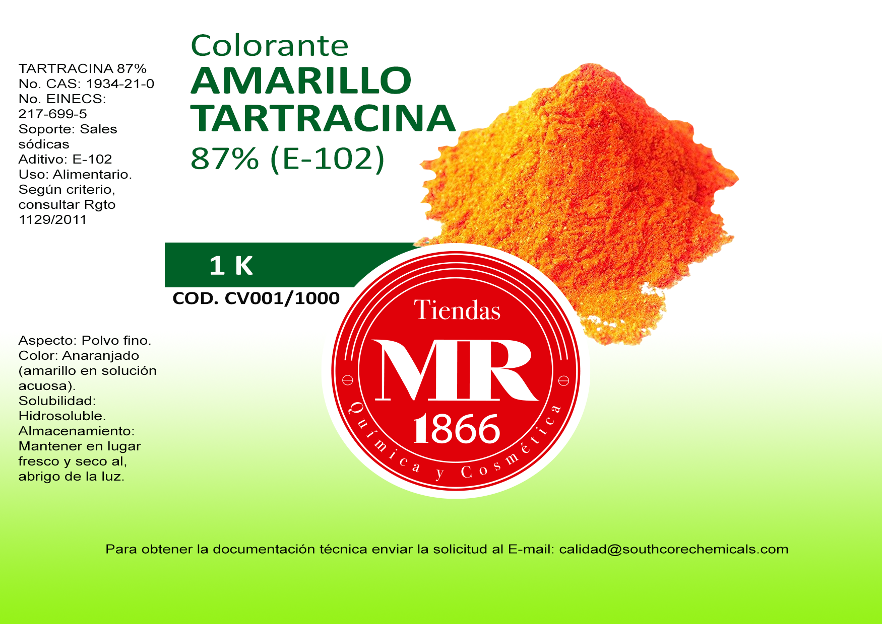AMARILLO TARTRACINA 1 K