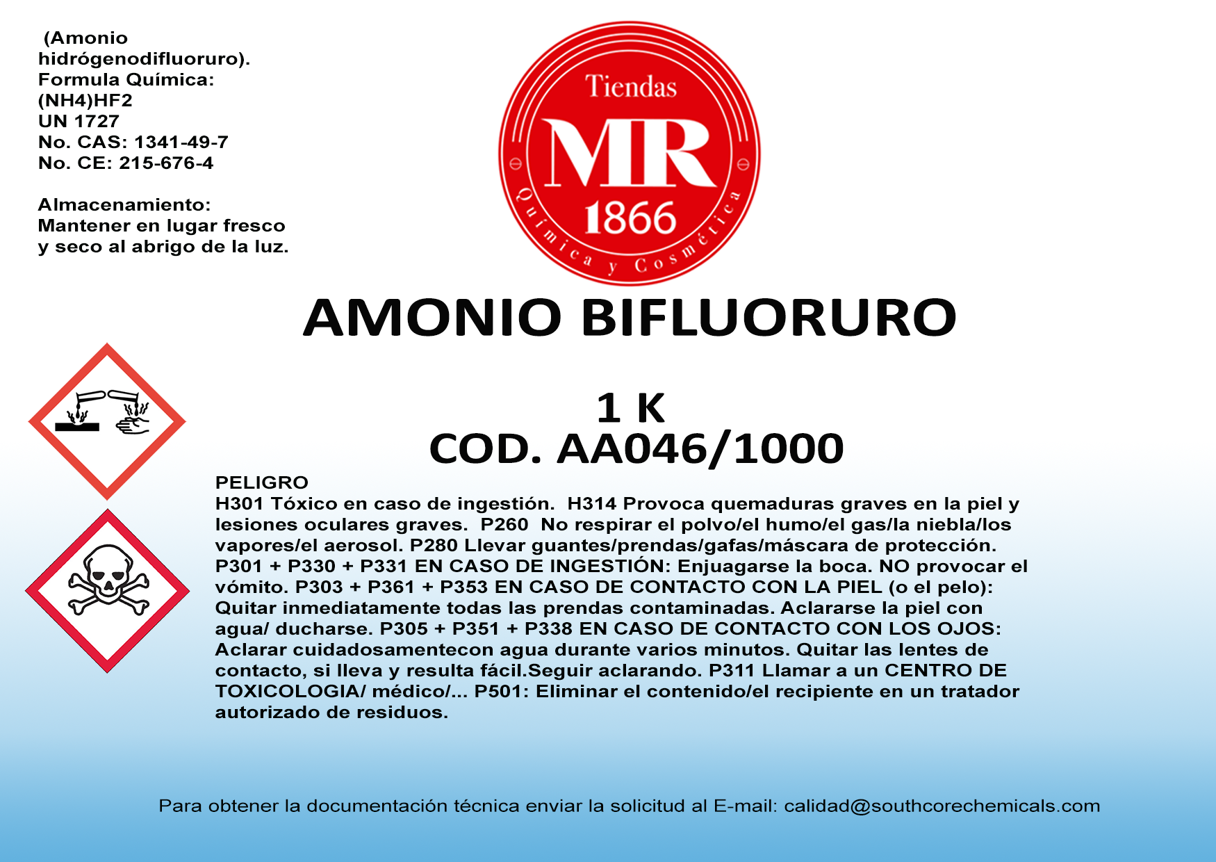 AMONIO BIFLURURO 1 K