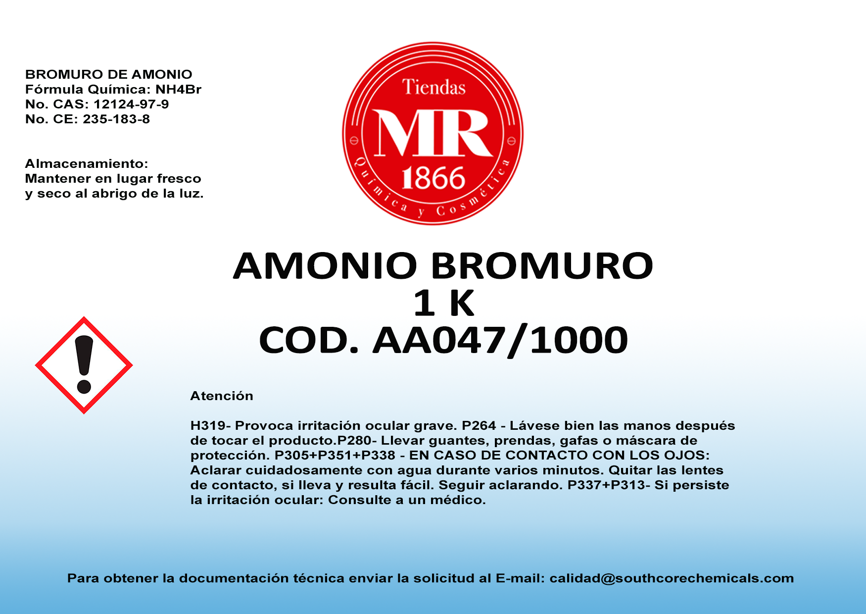 AMONIO BROMURO 1 K