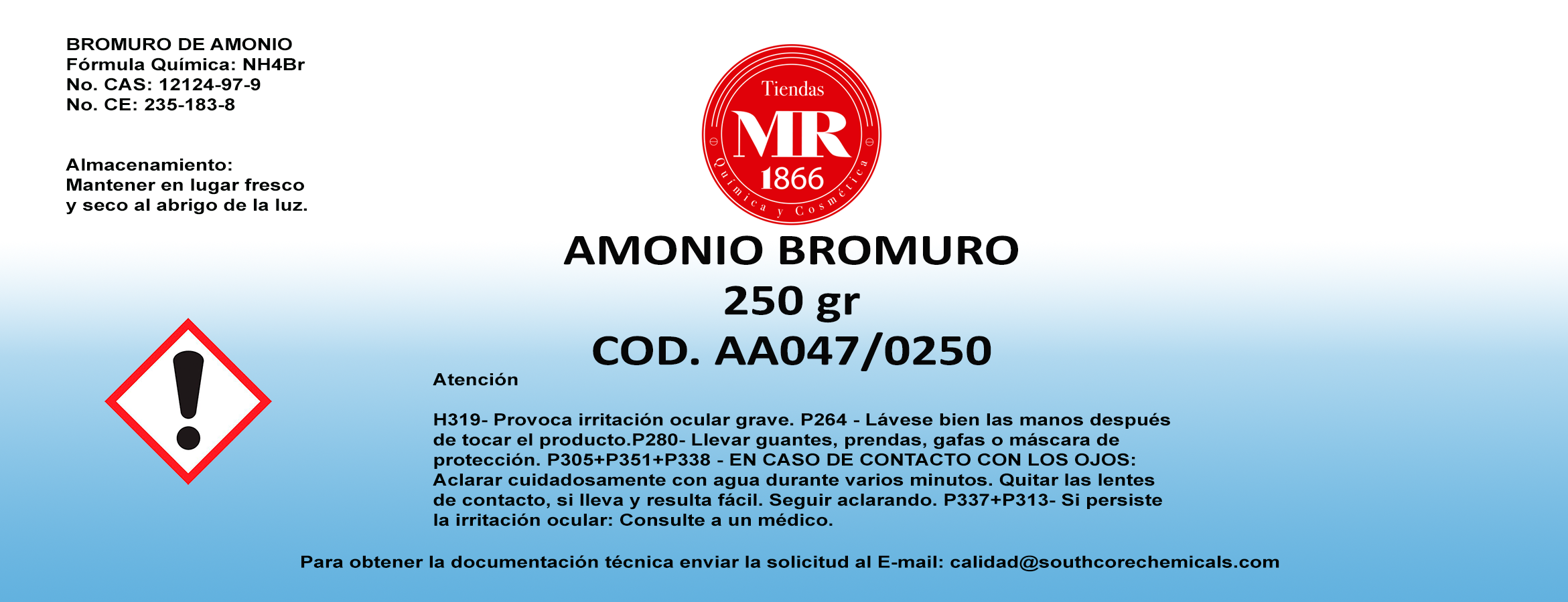 AMONIO BROMURO 250 gr