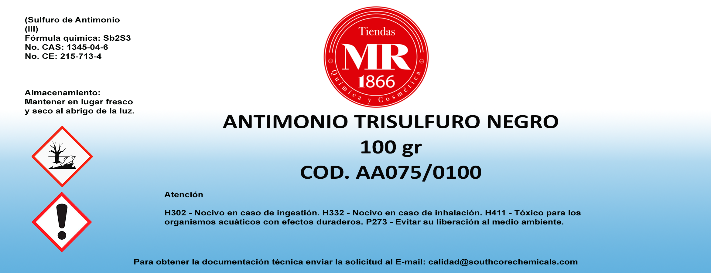ANTIMONIO TRISULFURO 100 gr