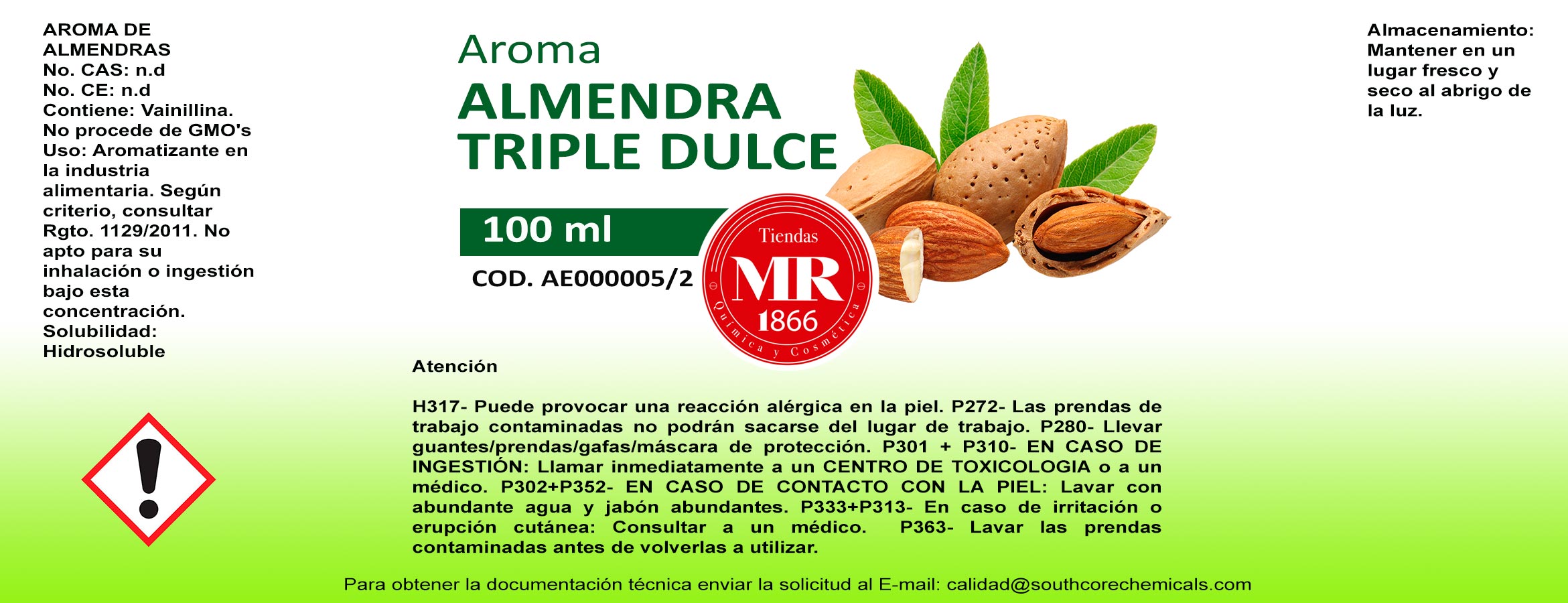 AROMA ALMENDRAS TRIPLE DULC 100ml