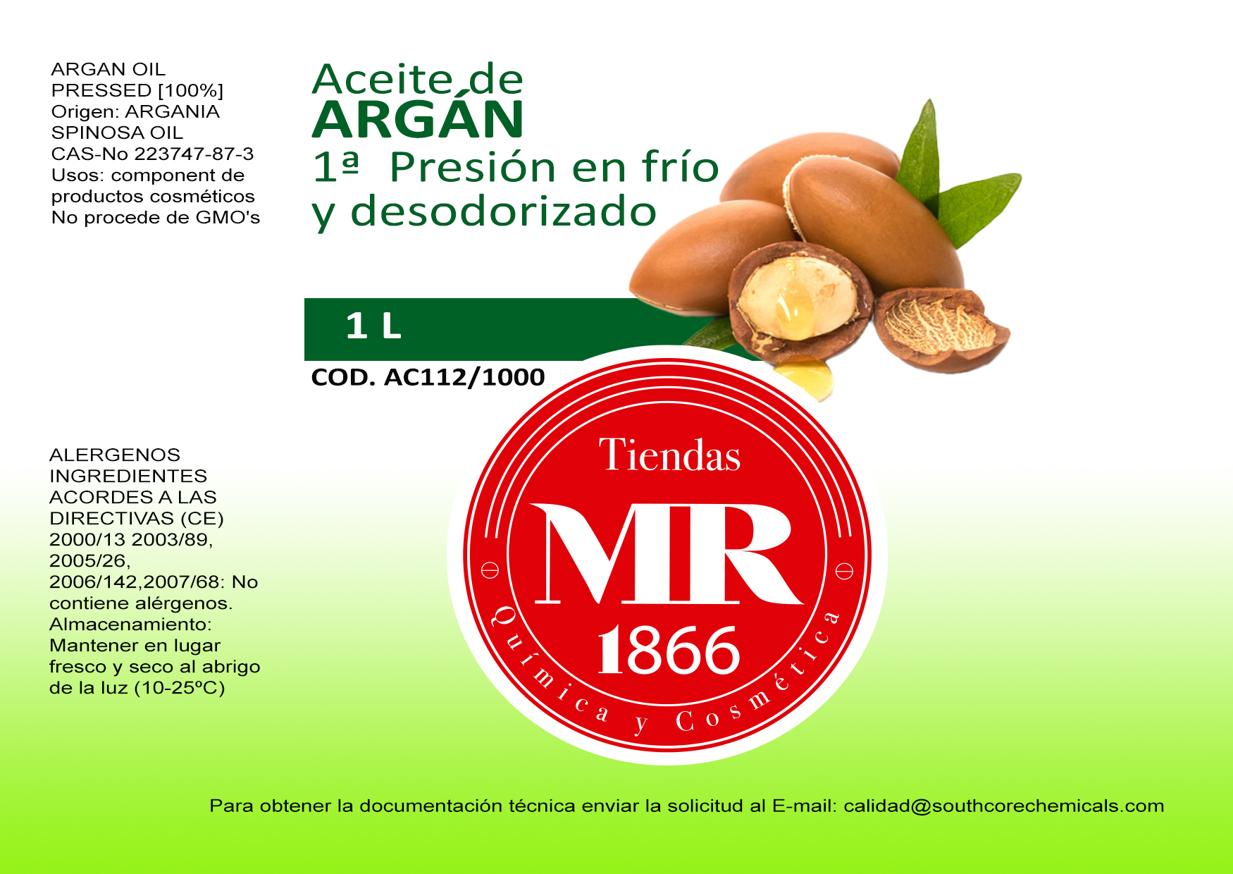 Aceite de ARGAN 1 L
