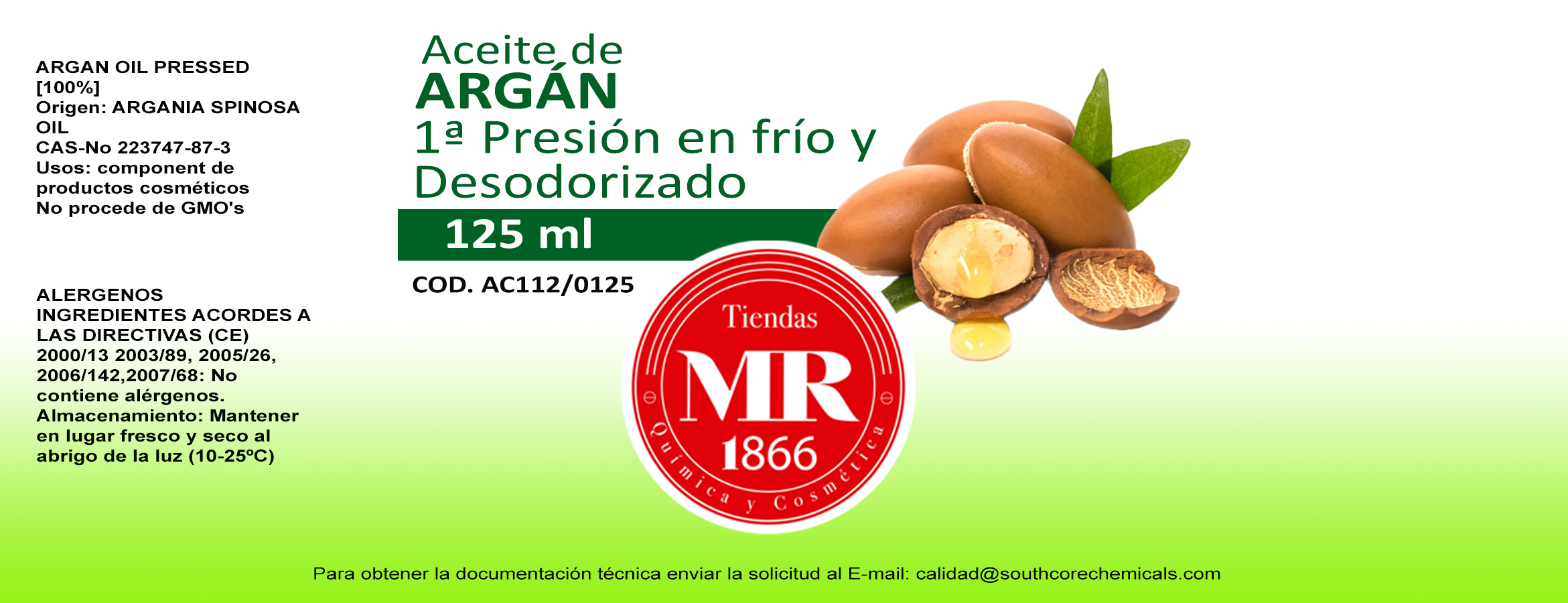 Aceite de ARGAN 125 ml