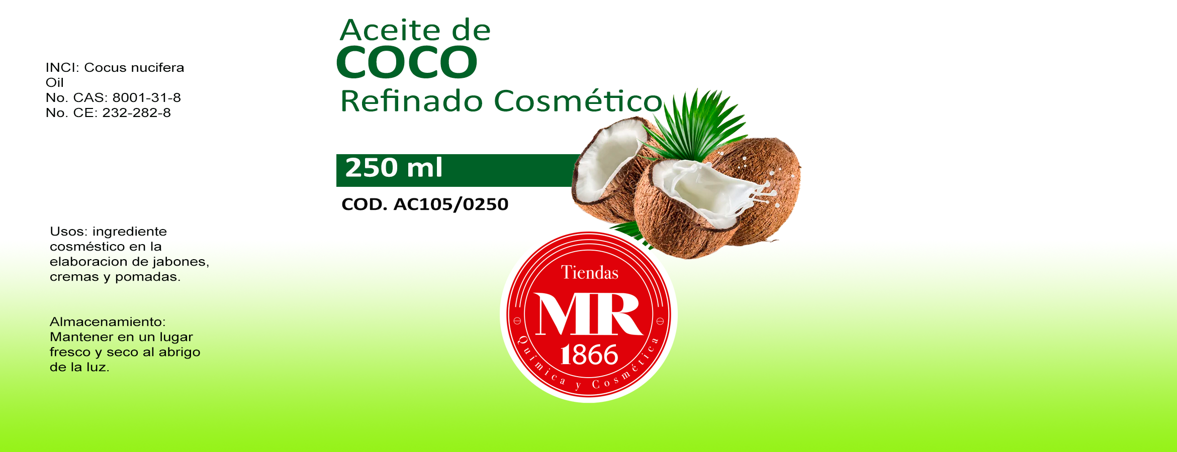 Aceite de coco refinado 250 ml (2)