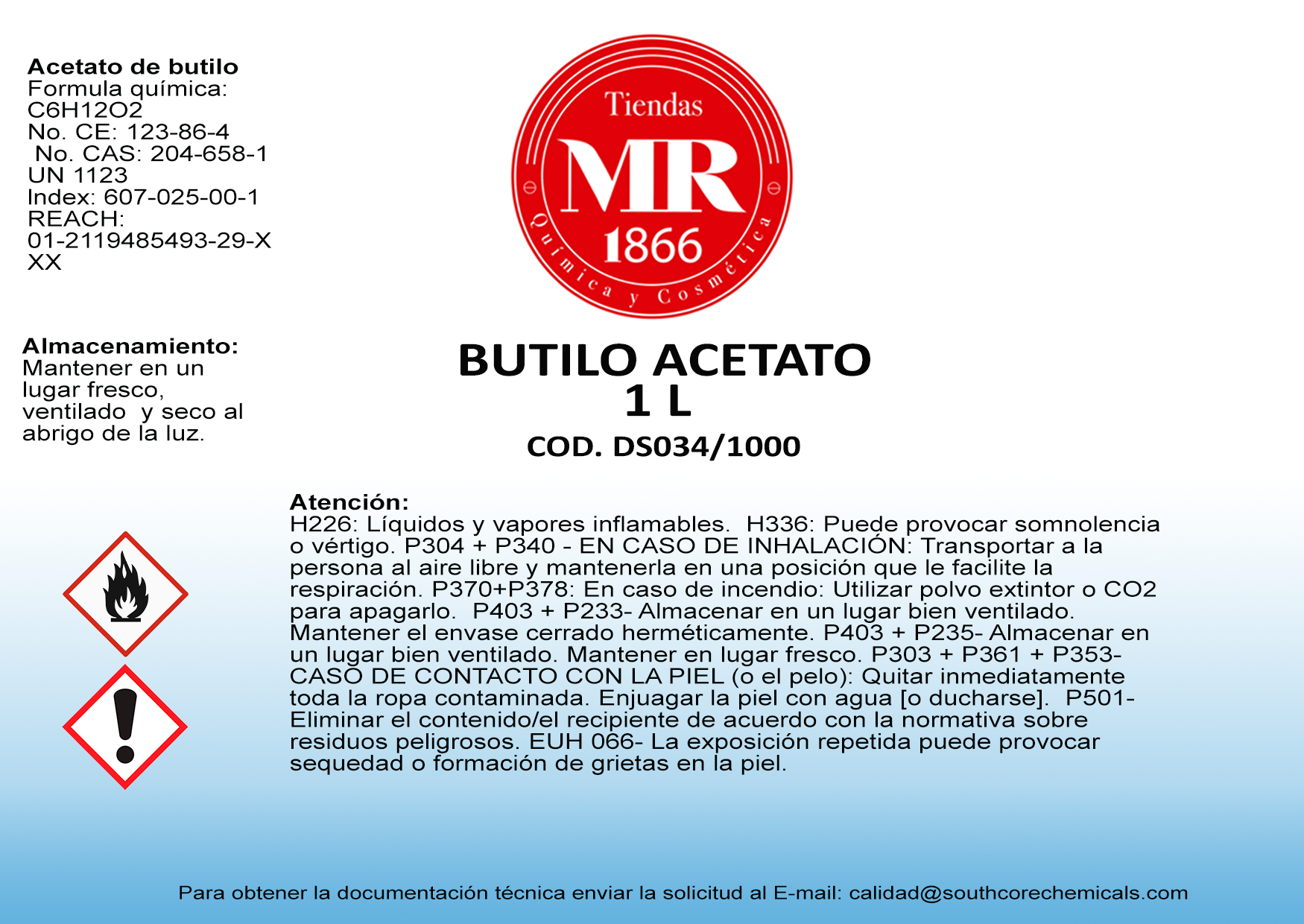 BUTILO ACETATO 1 L