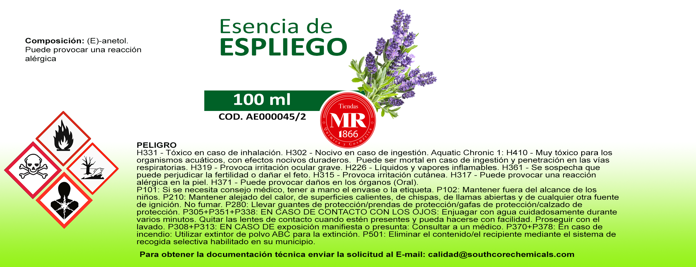 ESENCIA DE ESPLIEGO 100 ml