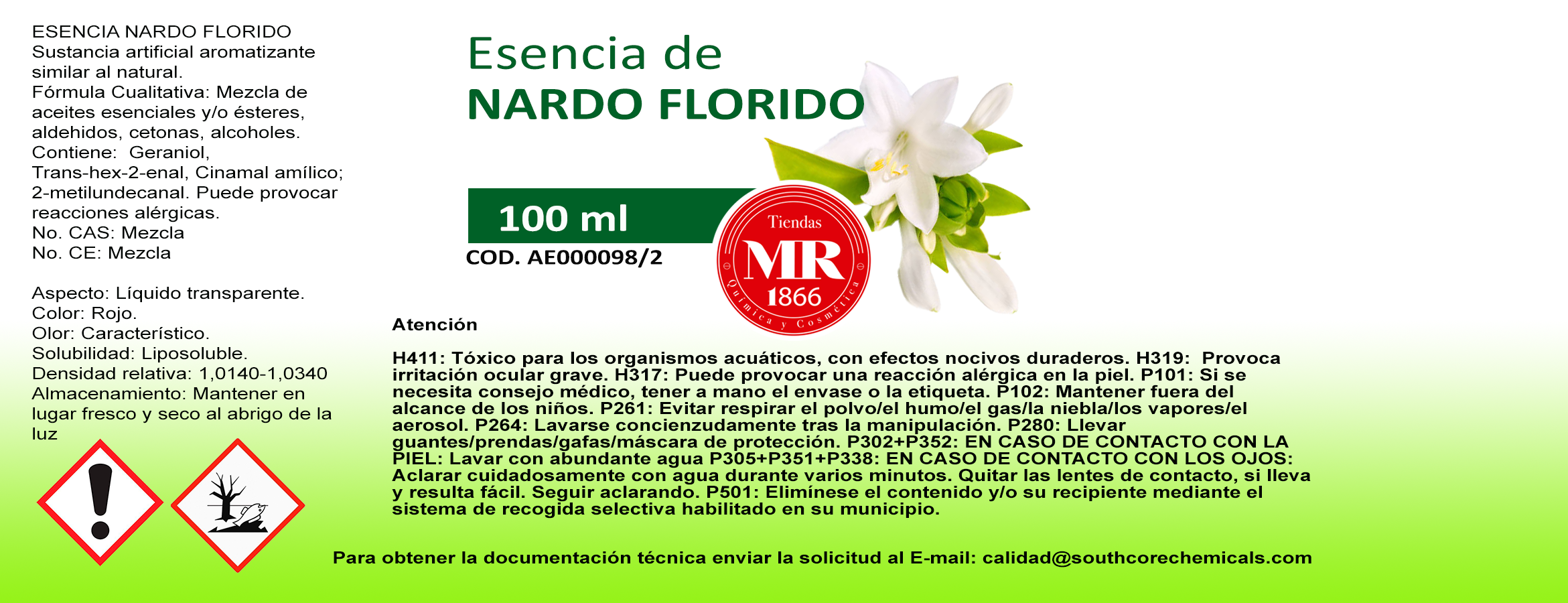 ESENCIA DE NARDO FLORIDO 100 ml