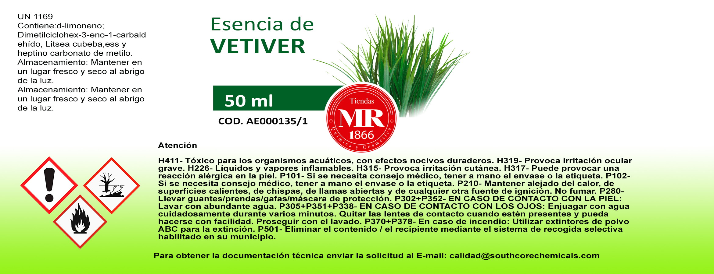 ESENCIA DE VETIVER 50 ml