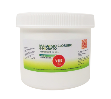 MAGNESIO CLORURO 6-HIDRATO ALIM. (E-511) 500 gr